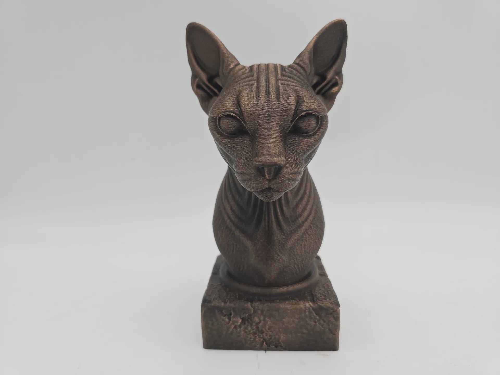 Bust of a sphinx bust cat statue - home decor cat lover gift him her handpainted ornament