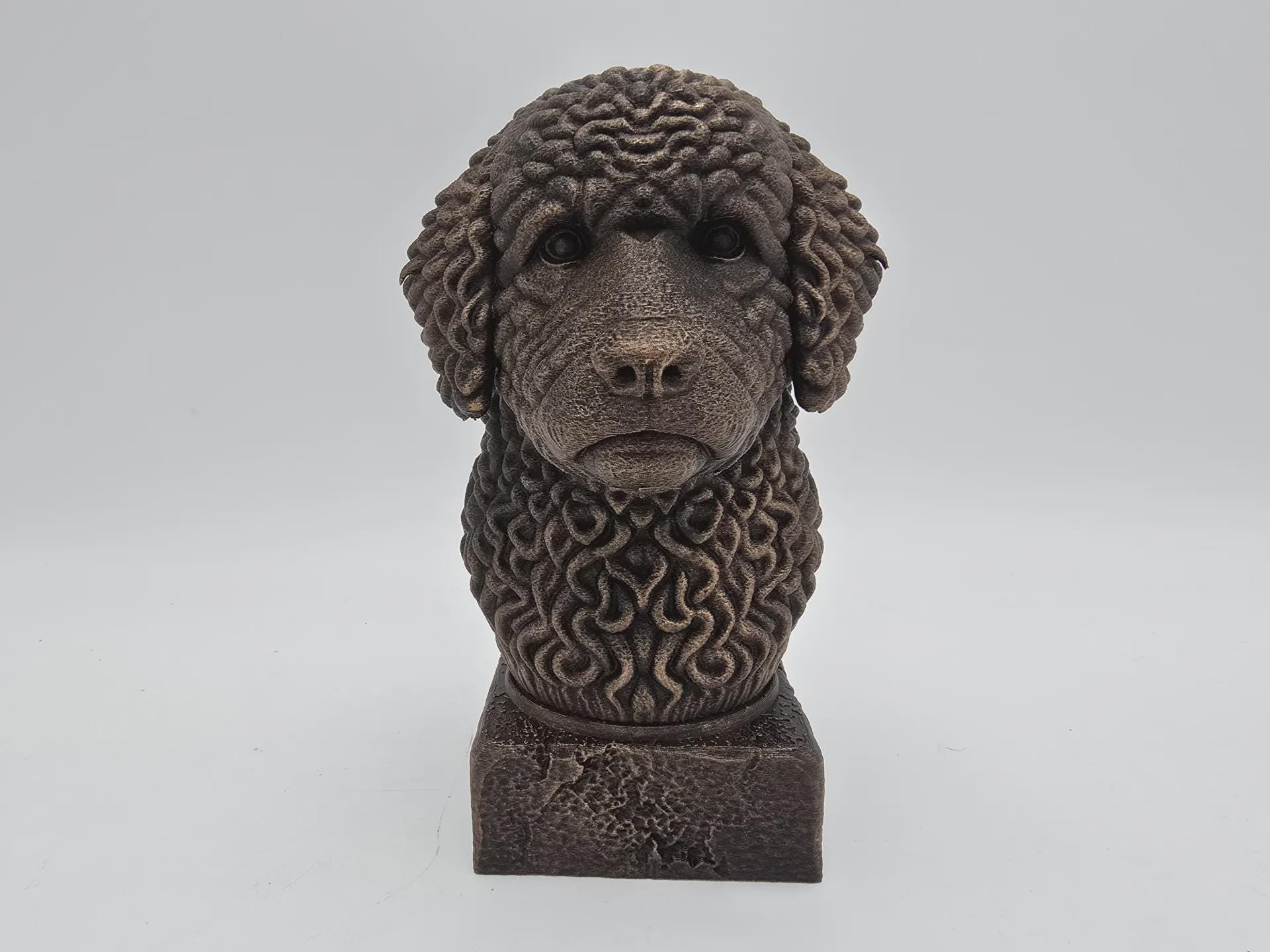 Bust of a spanish water bust bust dog statue - home decor dog lover gift him her handpainted