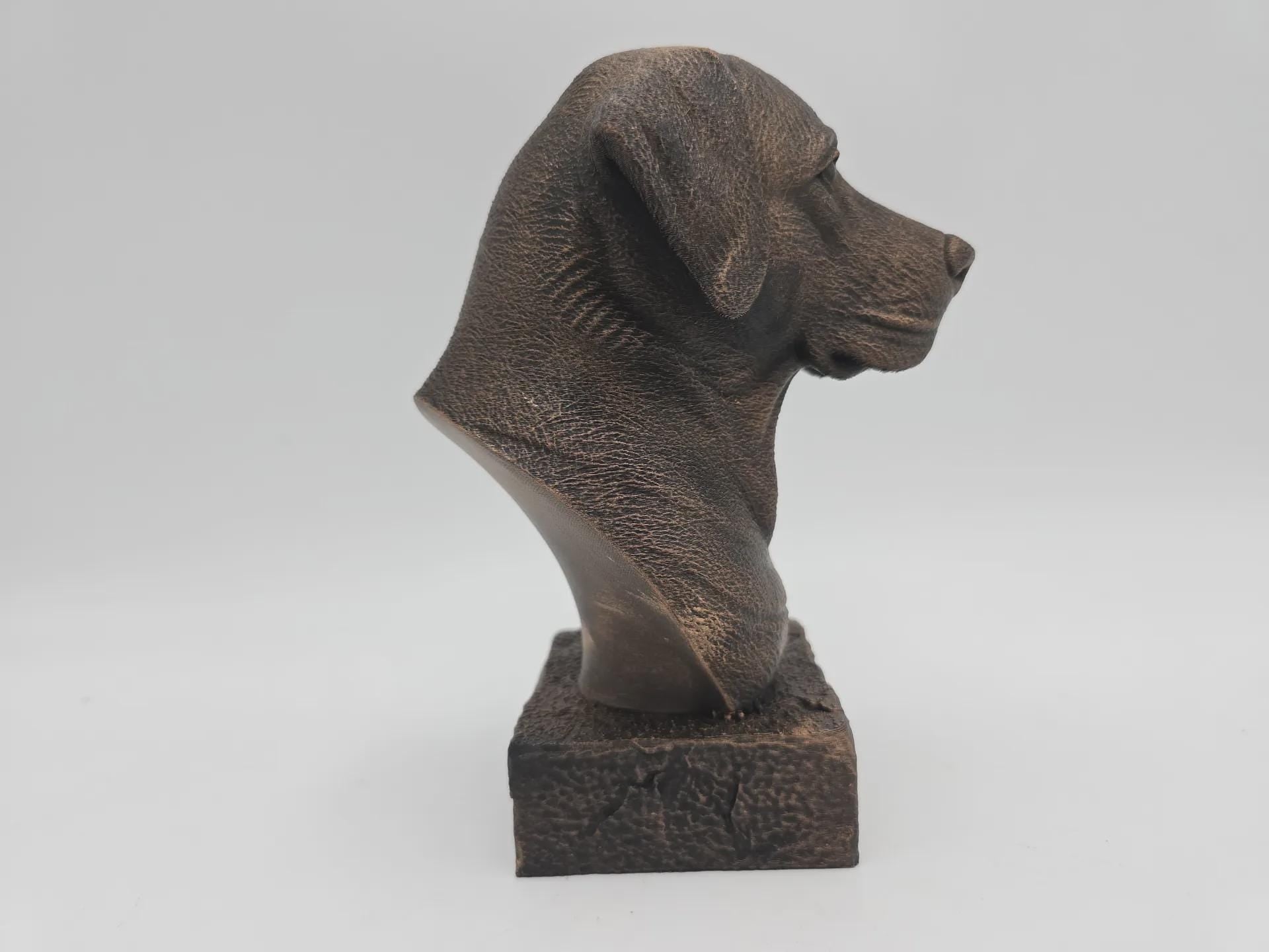 Bust of a labrador statue - home decor dog  lover handpainted ornament