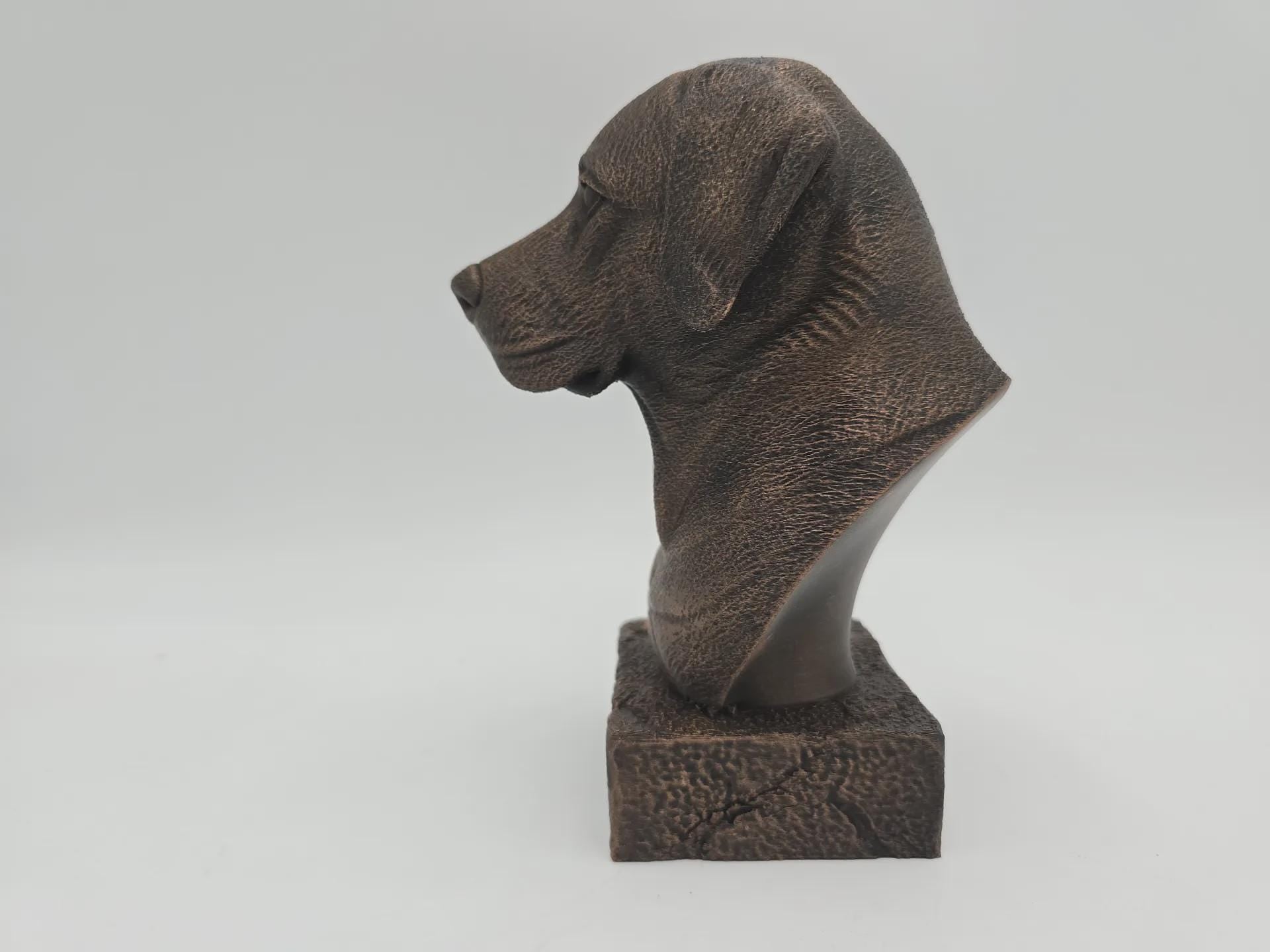 Bust of a labrador statue - home decor dog  lover handpainted ornament