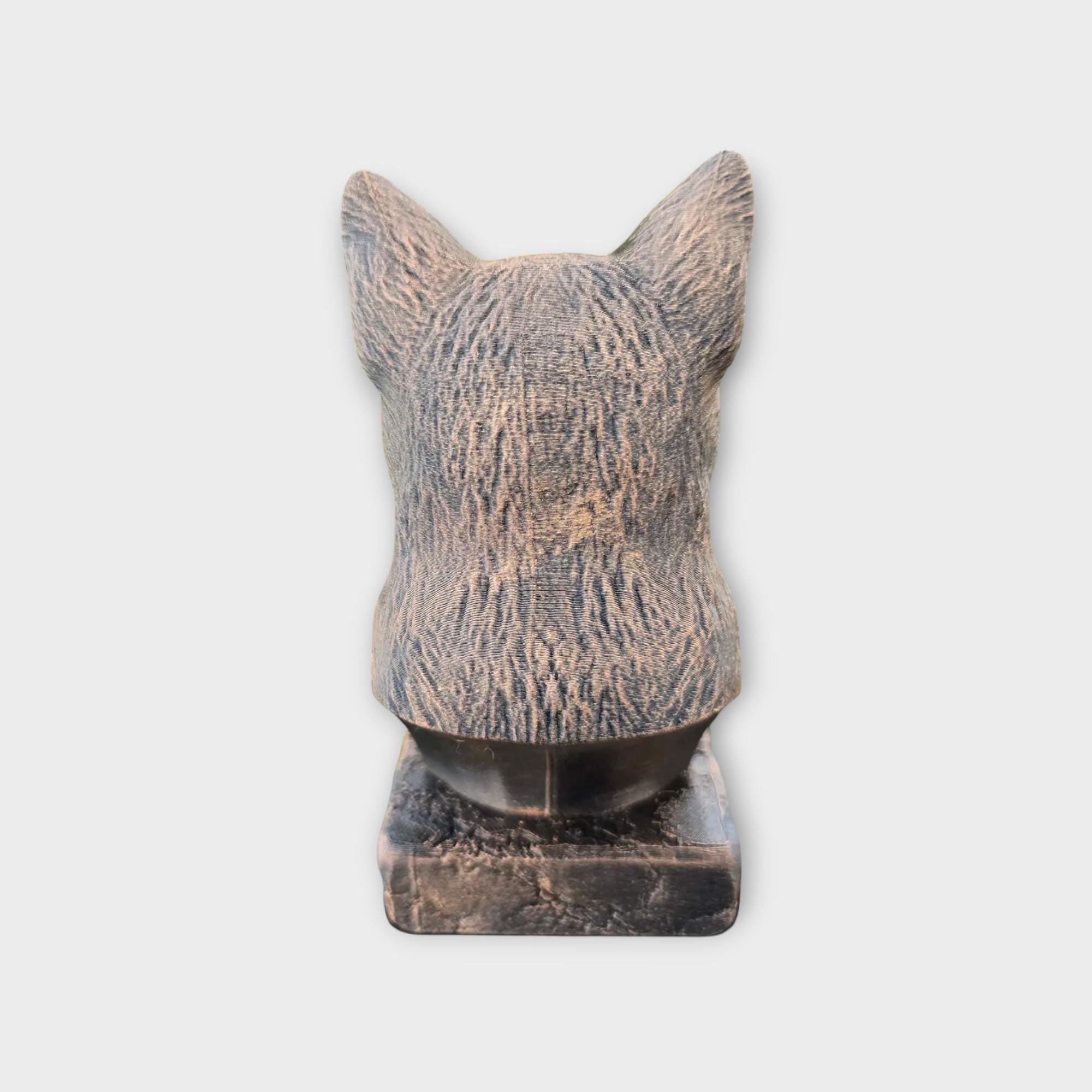 Bust of a Siamese cat statue - home decor animal lover gift him her handpainted ornament