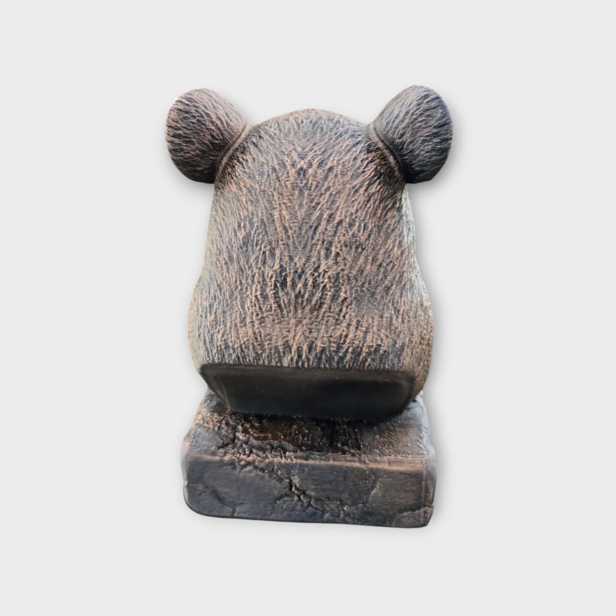 Bust of a rat statue - home decor animal lover gift him her handpainted ornament