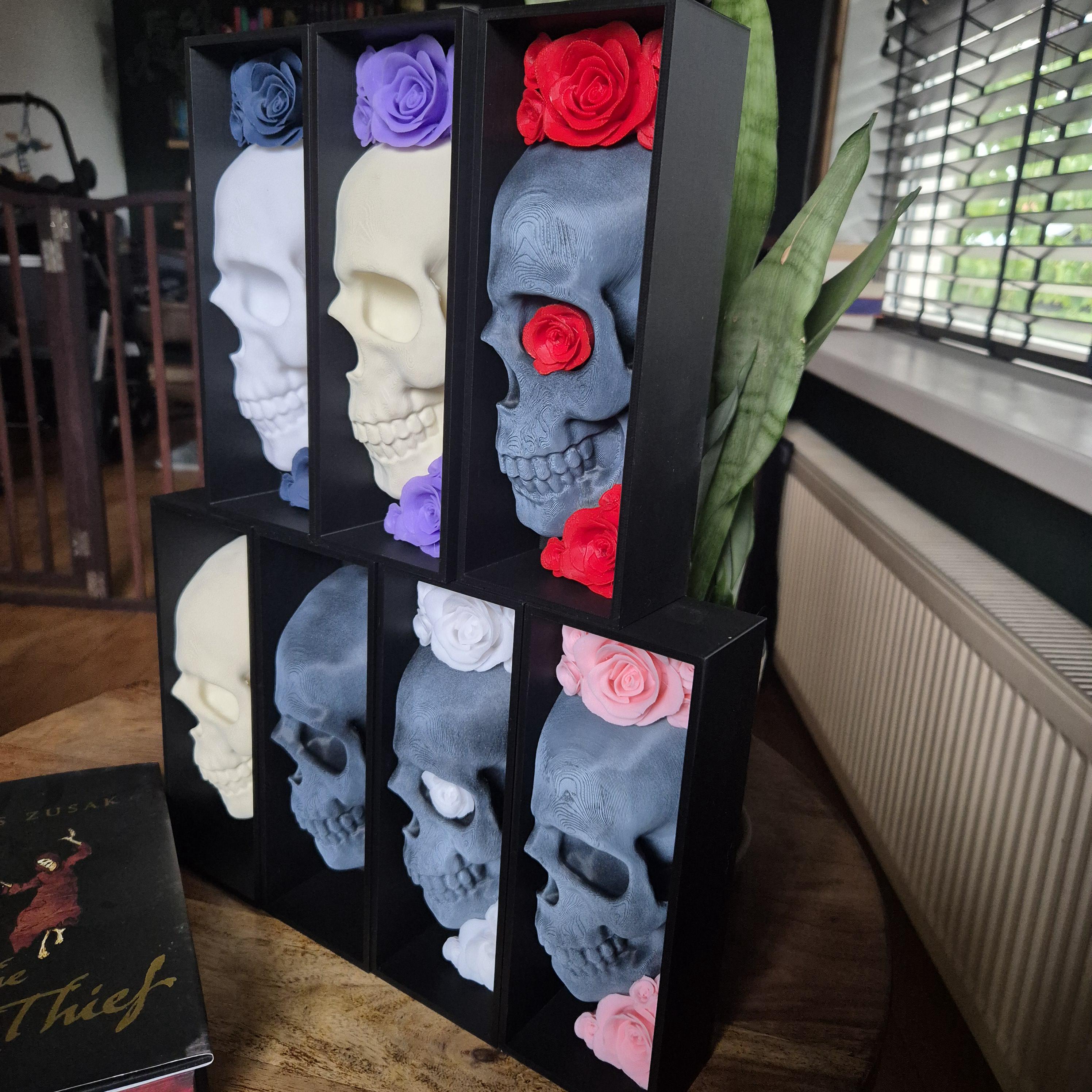Unique Book Nook with a Skull with roses - Perfect for Gamers and Book Lovers