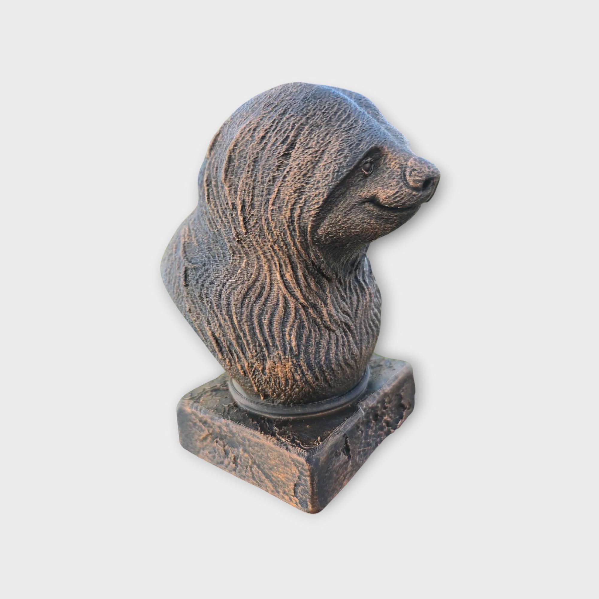 Bust of a Sloth statue - home decor animal lover gift him her handpainted ornament