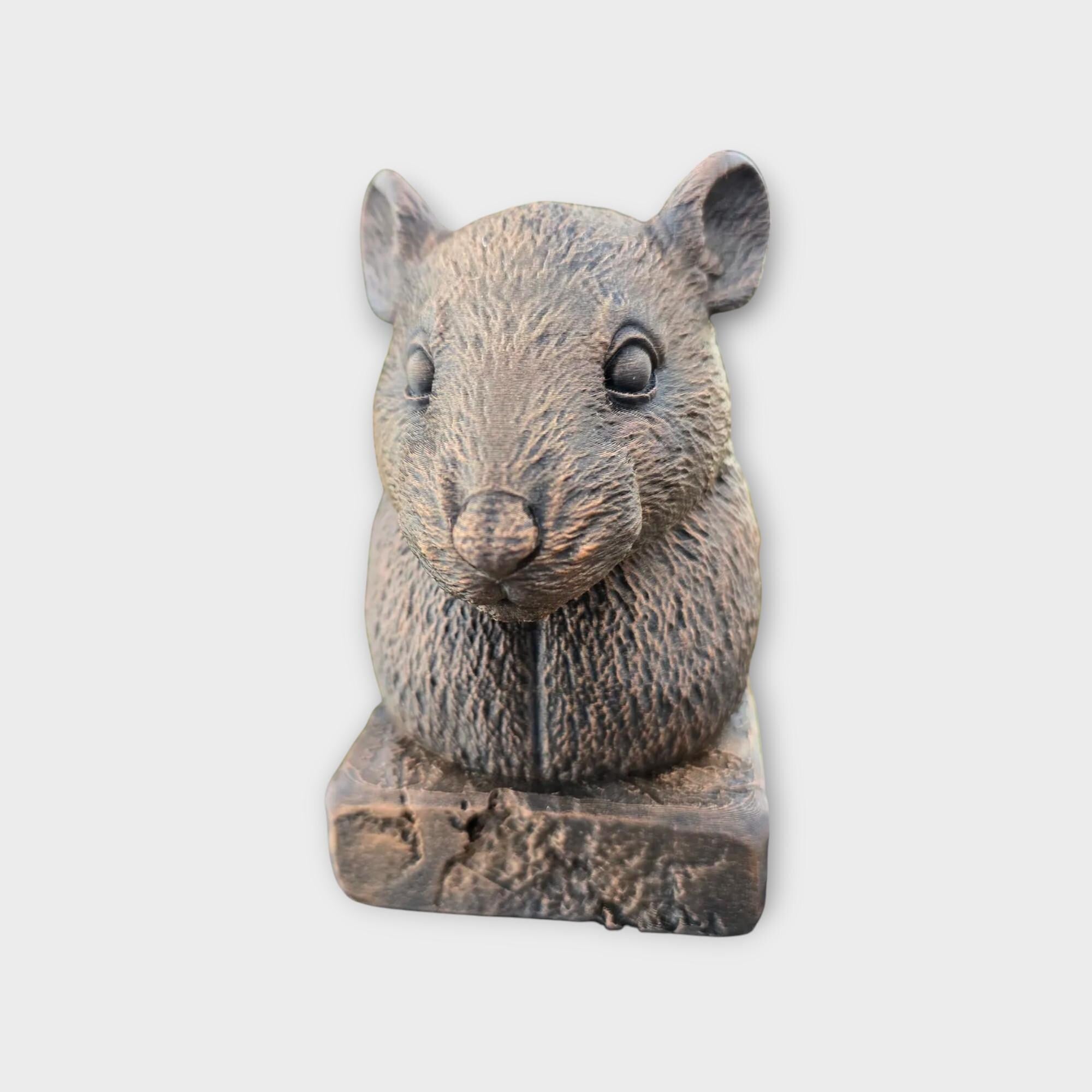Bust of a rat statue - home decor animal lover gift him her handpainted ornament