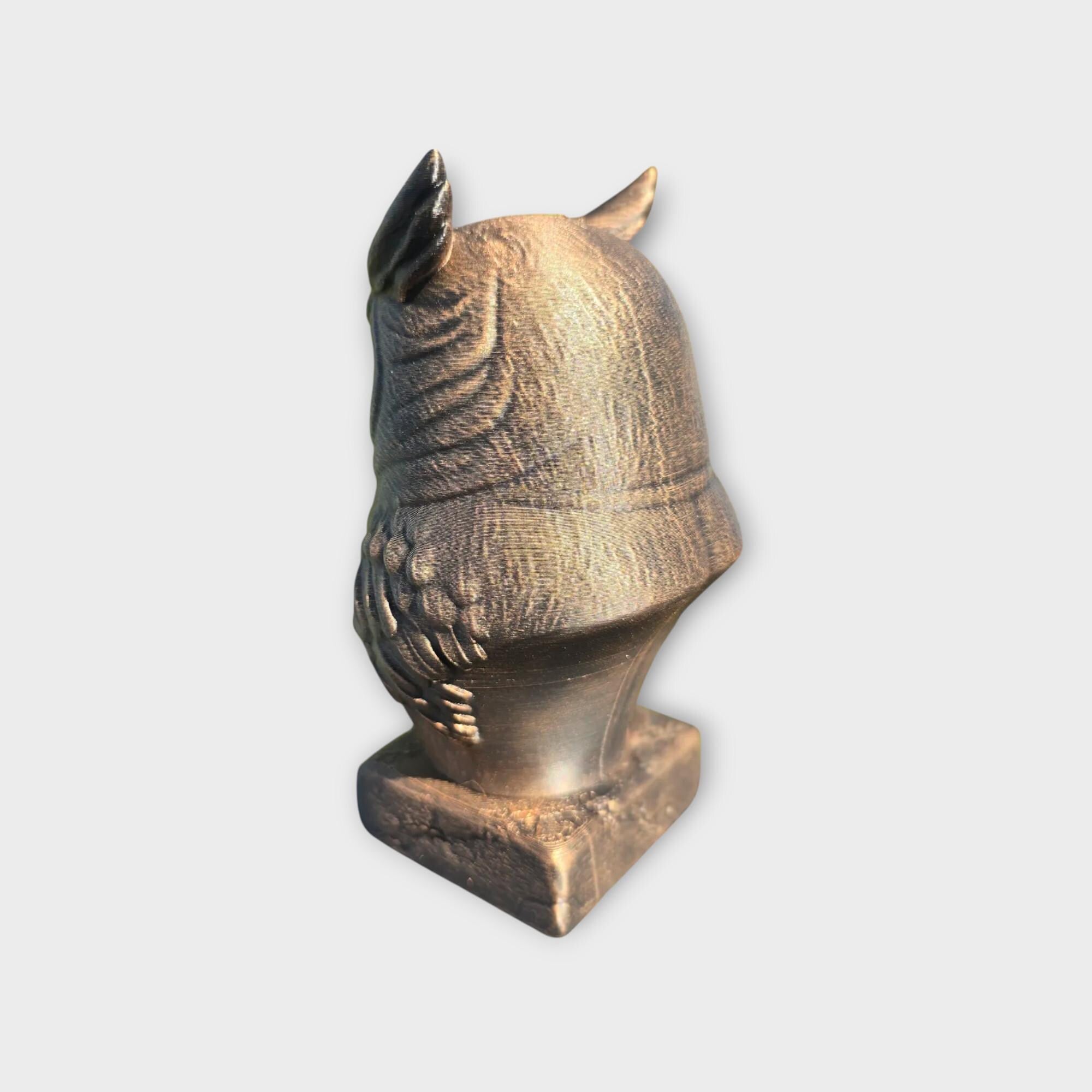 Bust of a owl statue - home decor animal lover gift him her handpainted ornament