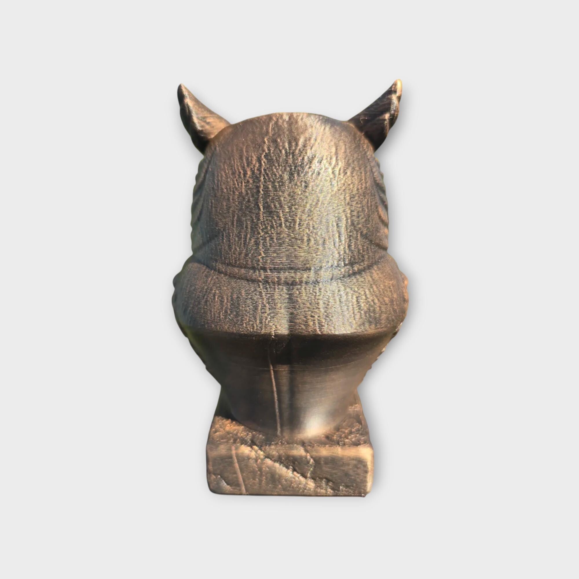 Bust of a owl statue - home decor animal lover gift him her handpainted ornament