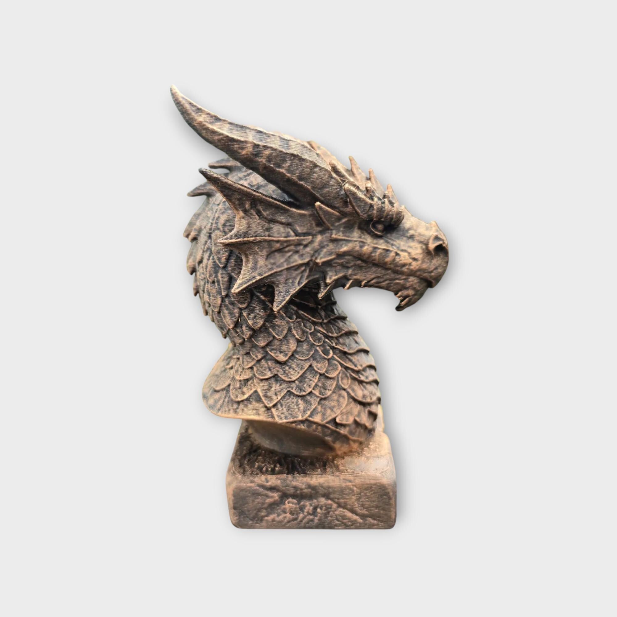 Bust of a storm Dragon Bust statue - handpainted home decor dog lover gift him her ornament