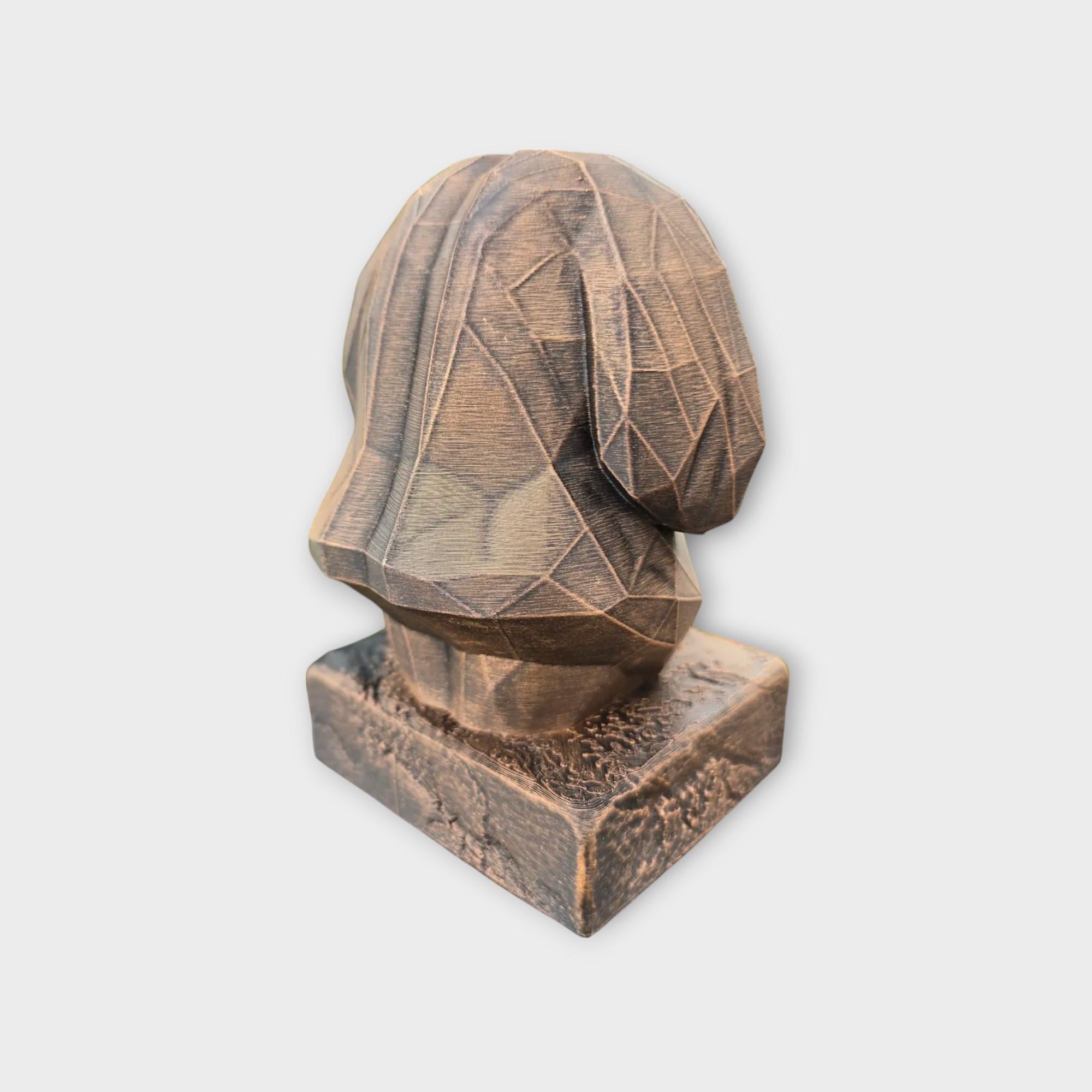 Bust of a Shih Tzu low poly dog statue - home decor dog lover handpainted ornament