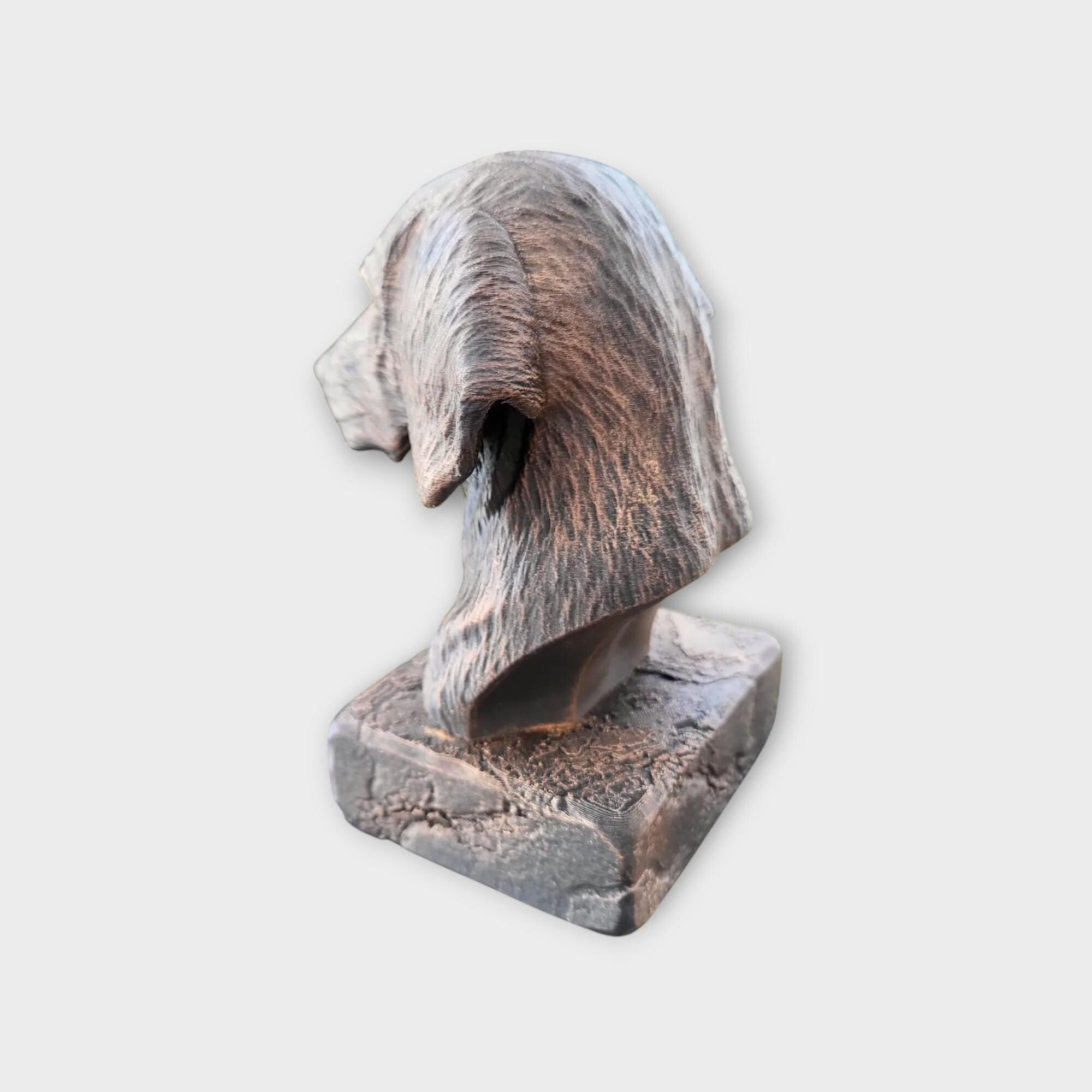 Bust of a Plott hound dog statue - home decor dog lover handpainted ornament