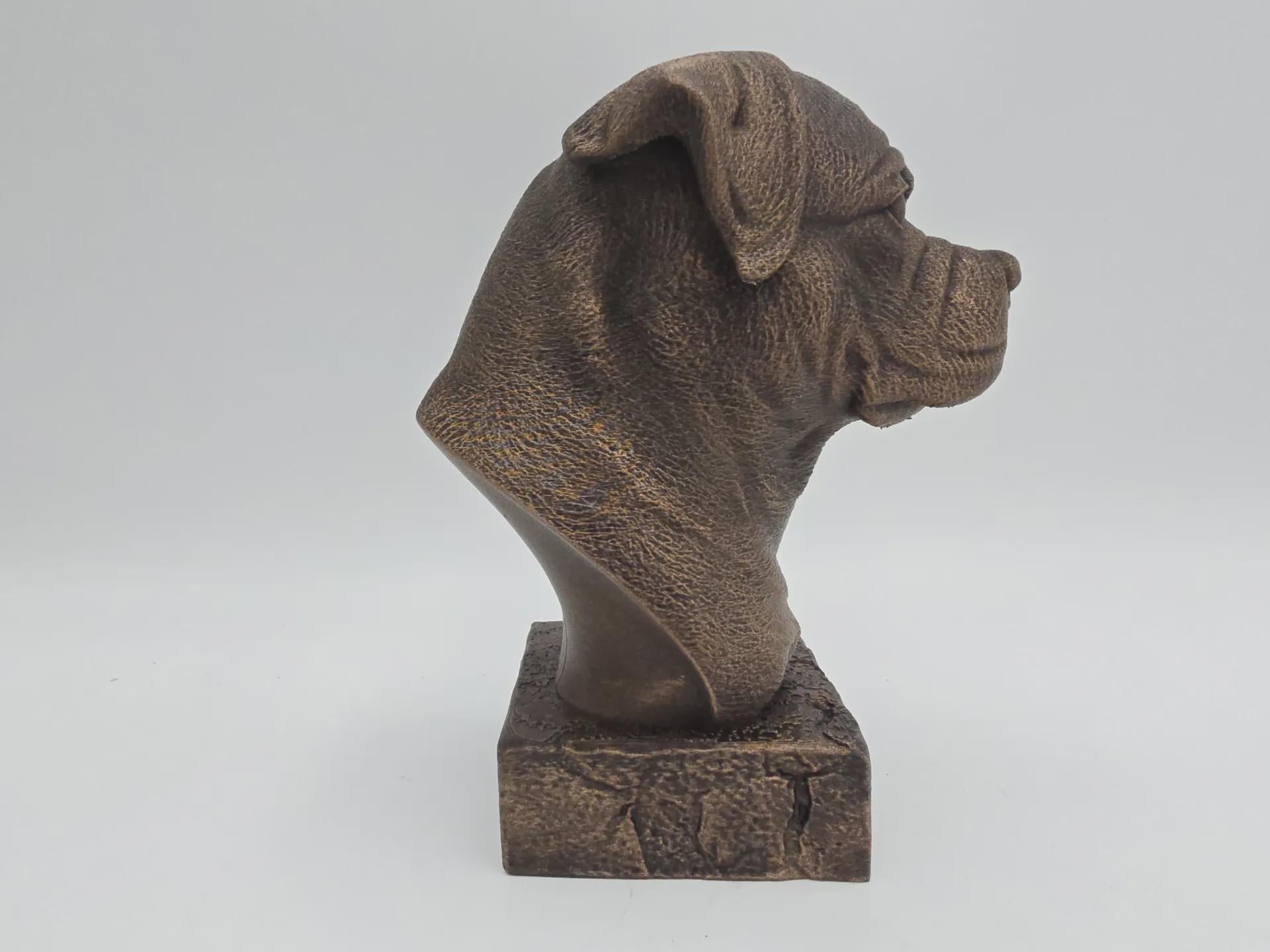 Bust of a Rottweiler bust bust dog statue - home decor dog lover gift him her handpainted ornament