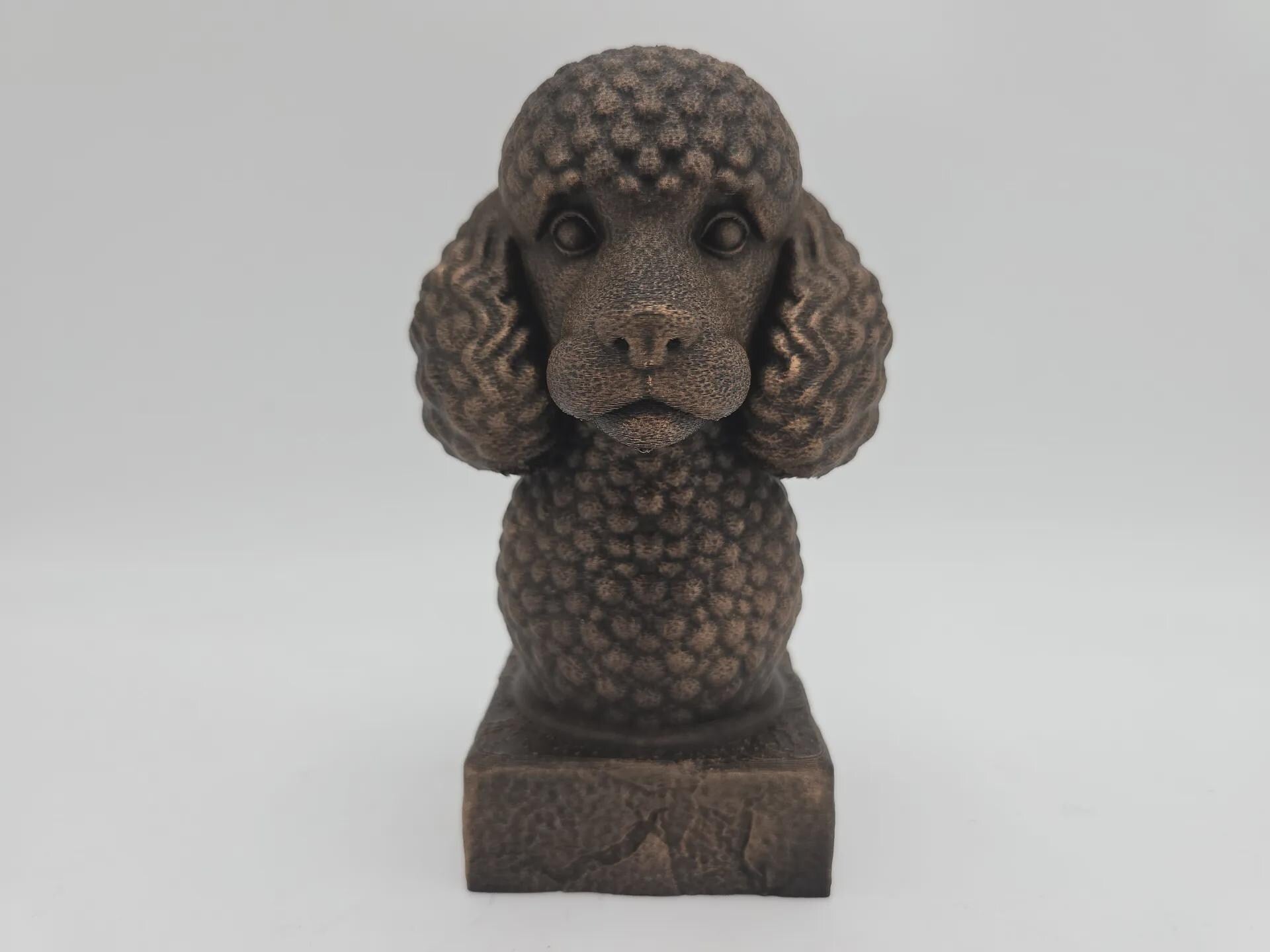 Bust of a poodle bust dog statue - home decor dog lover handpainted ornament