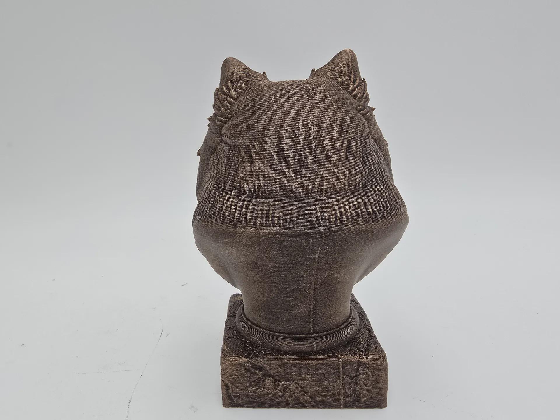 Bust of a pompsky bust bust dog statue - home decor dog lover handpainted ornament