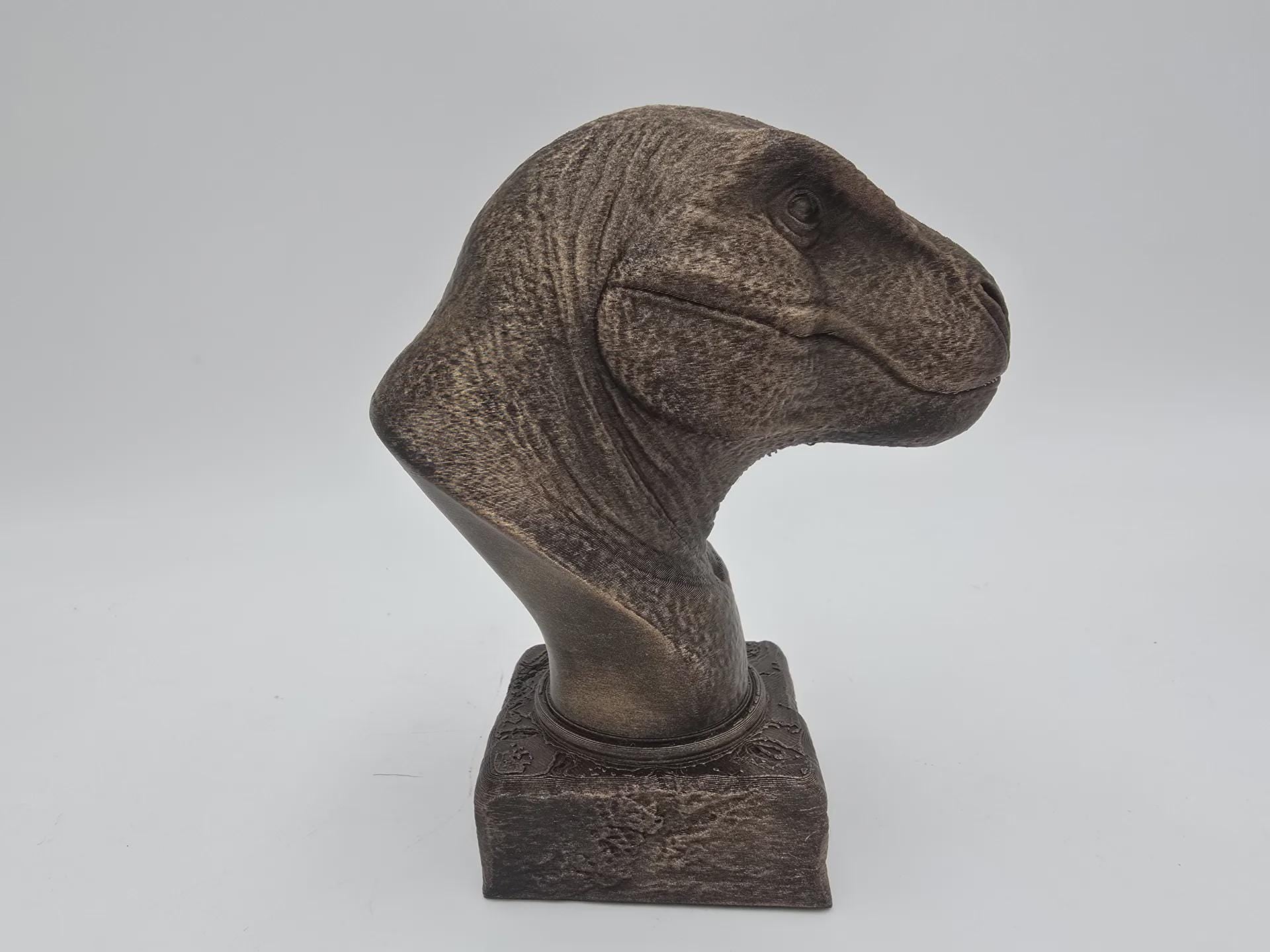 Bust of a T-Rex statue - home decor lover gift him her handpainted ornament