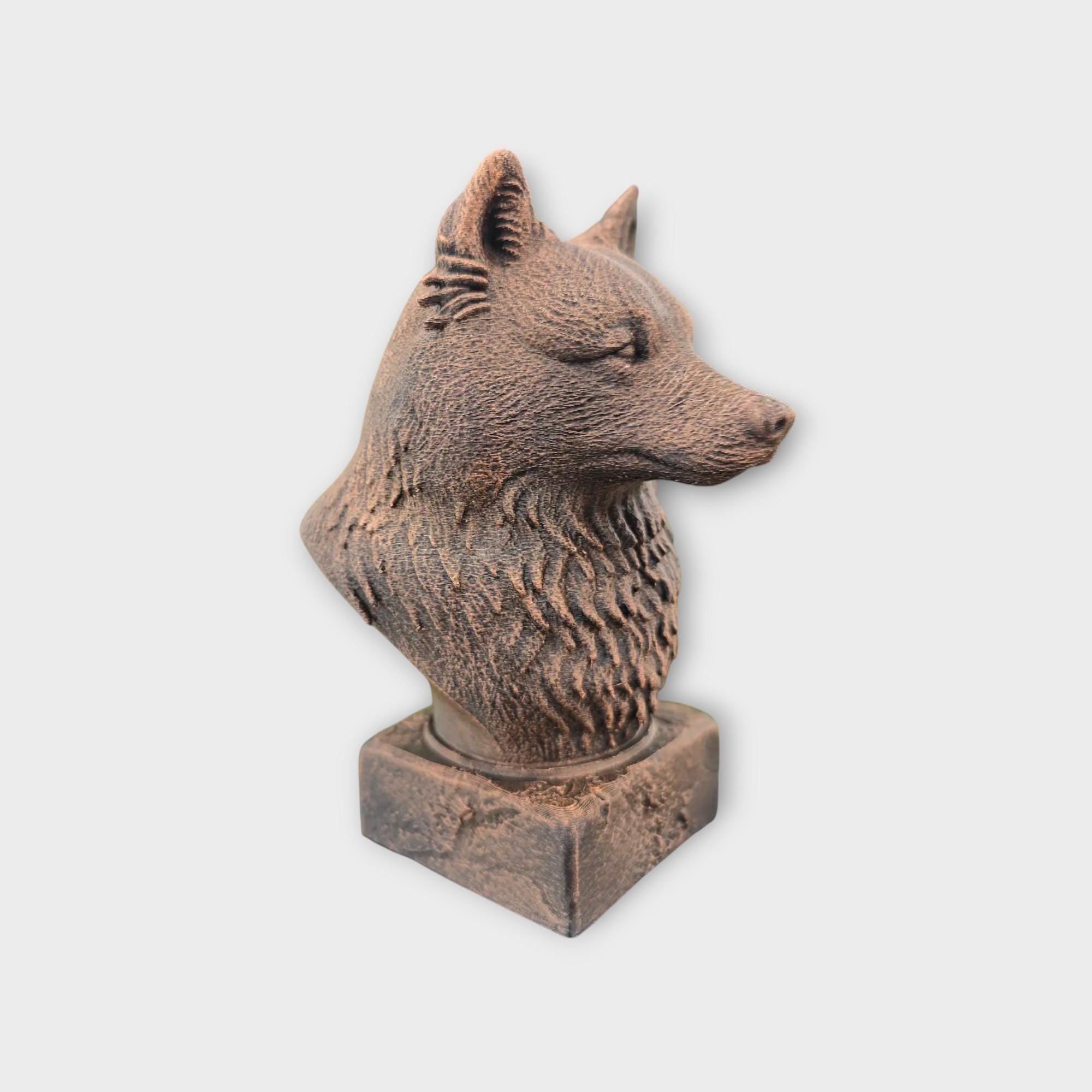 Bust of a Samoyed statue - home decor dog lover gift him her handpainted ornament