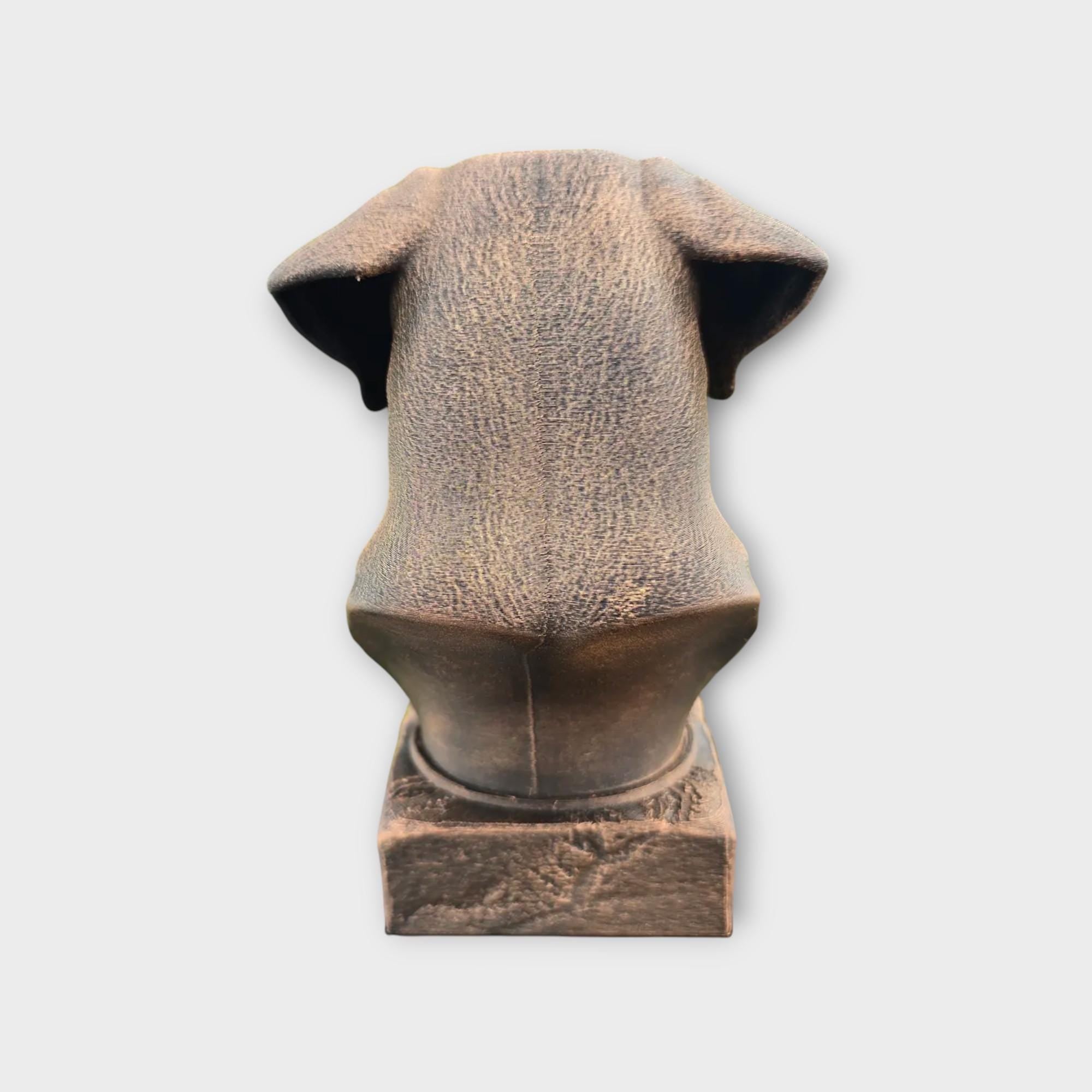 Bust of a rhodesian ridgeback statue - home decor dog lover gift him her handpainted ornament