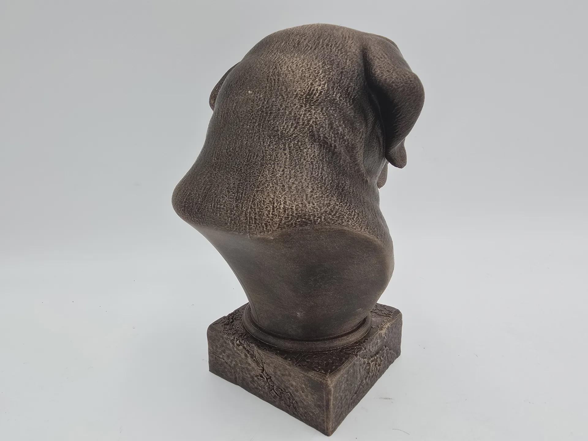 Bust of a saint bernhard bust bust dog statue - home decor dog lover gift him her handpainted ornament