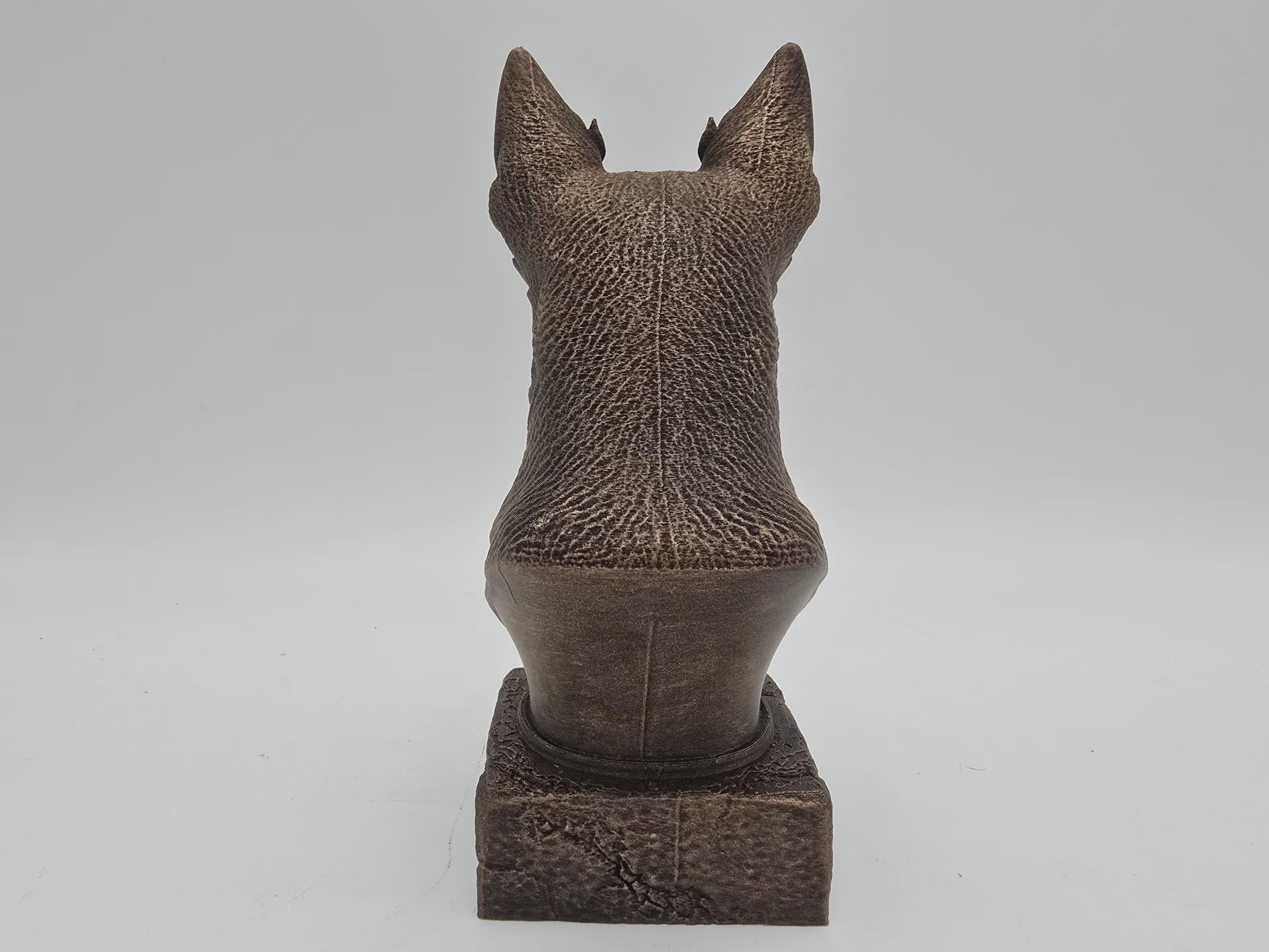 Bust of a scottish terrier bust bust dog statue - home decor dog lover gift him her handpainted ornament