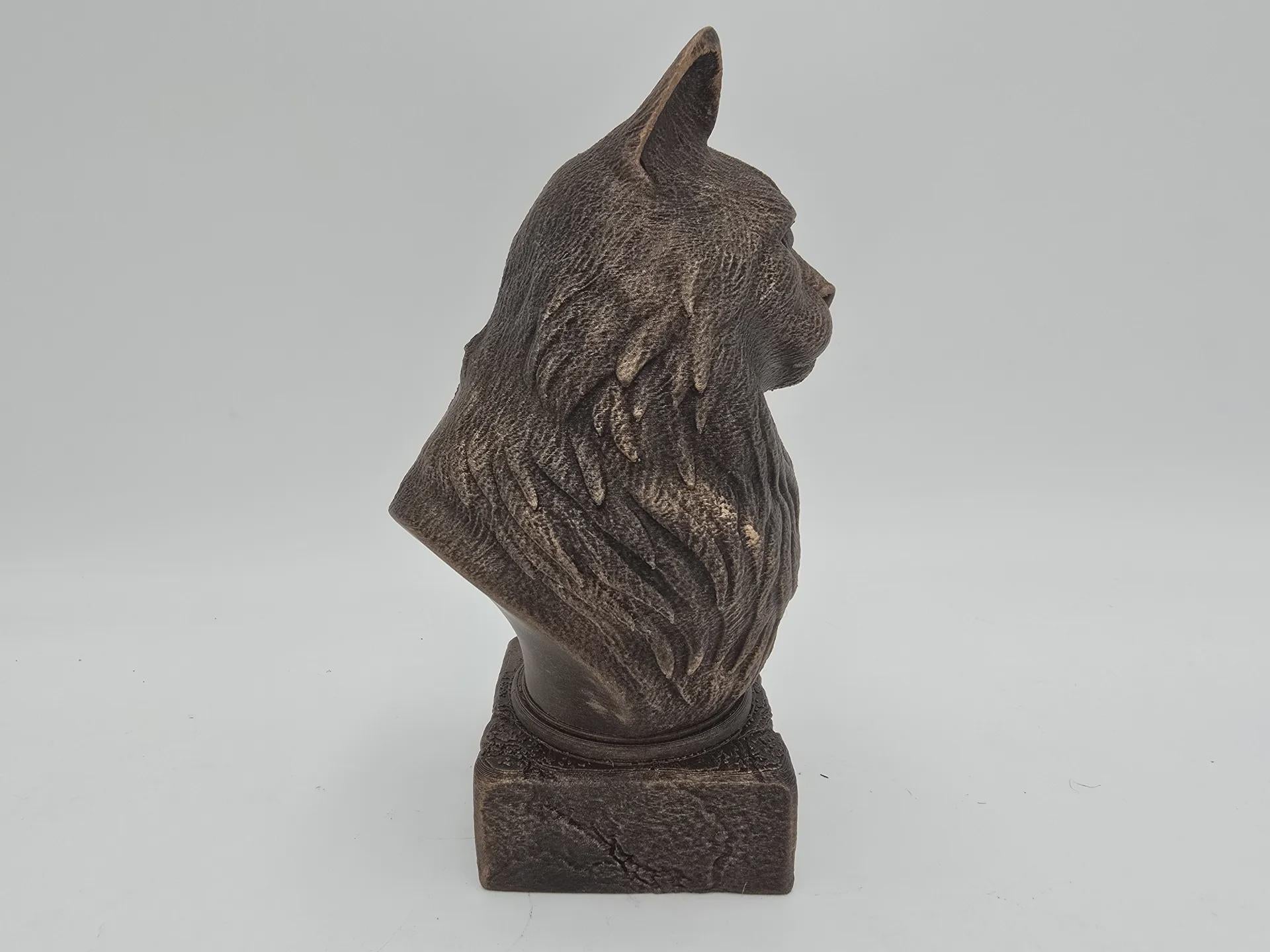 Bust of a ragdoll cat bust statue - home decor lover gift him her handpainted ornament