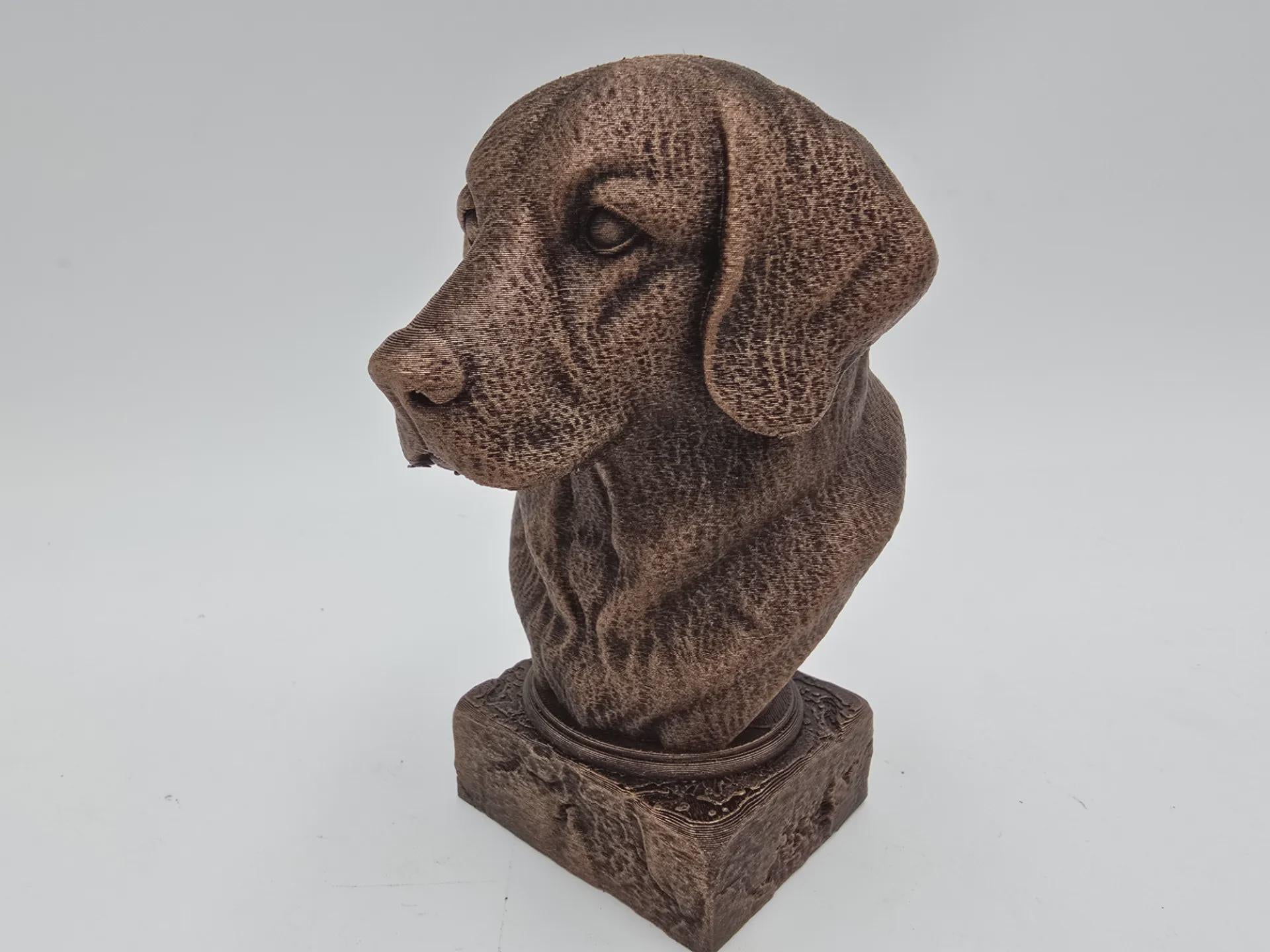 Bust of a golden retriever dog statue - home decor dog lover handpainted ornament