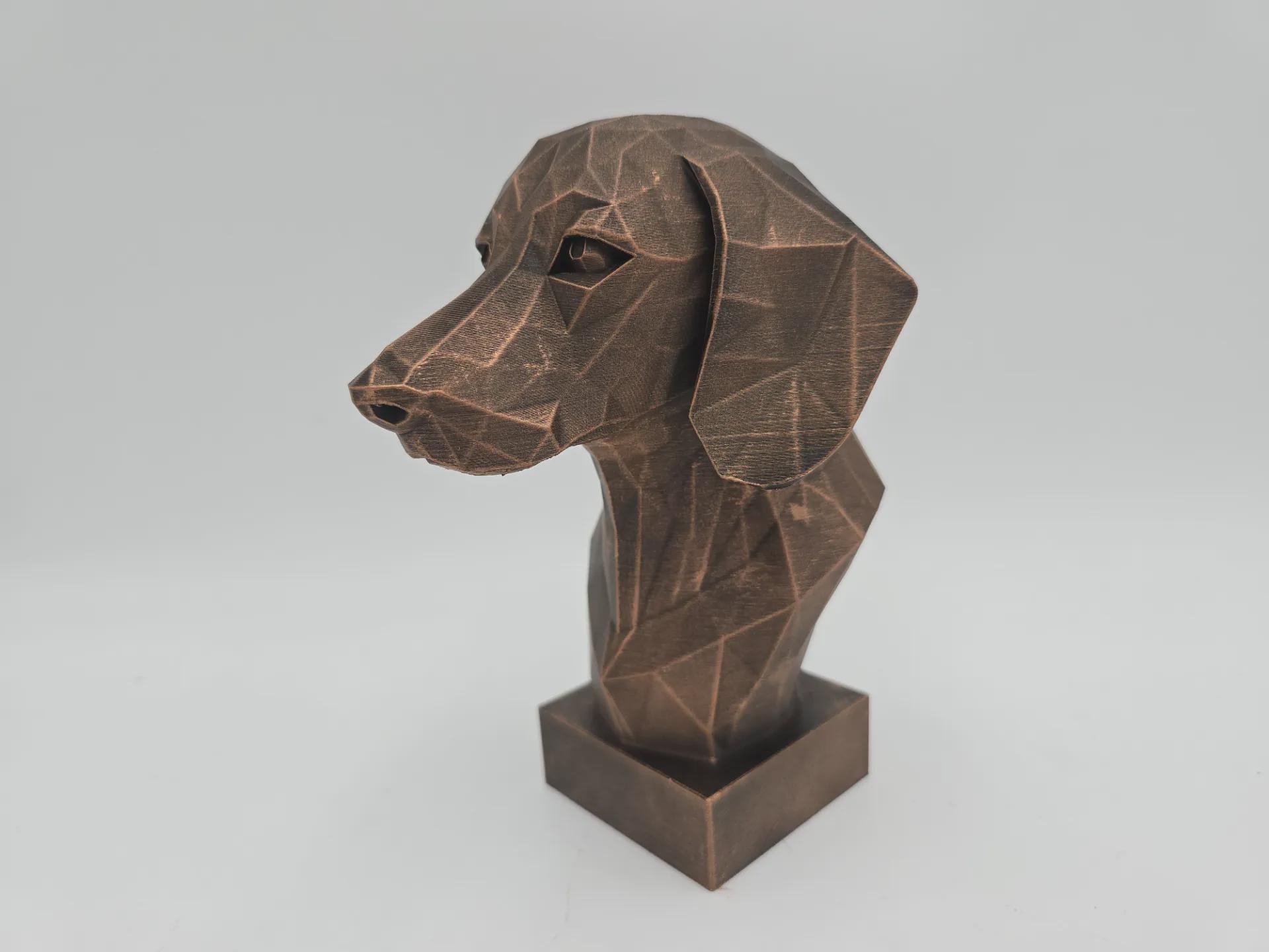 Bust of a Bust of a dachshund dog statue - home decor dog lover dog statue - home decor dog lover handpainted ornament