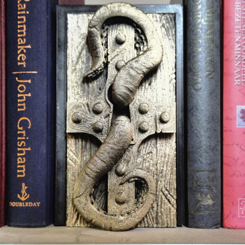 Keyhole with Tentacles Book Nook - 3D Printed D&D Inspired Decor