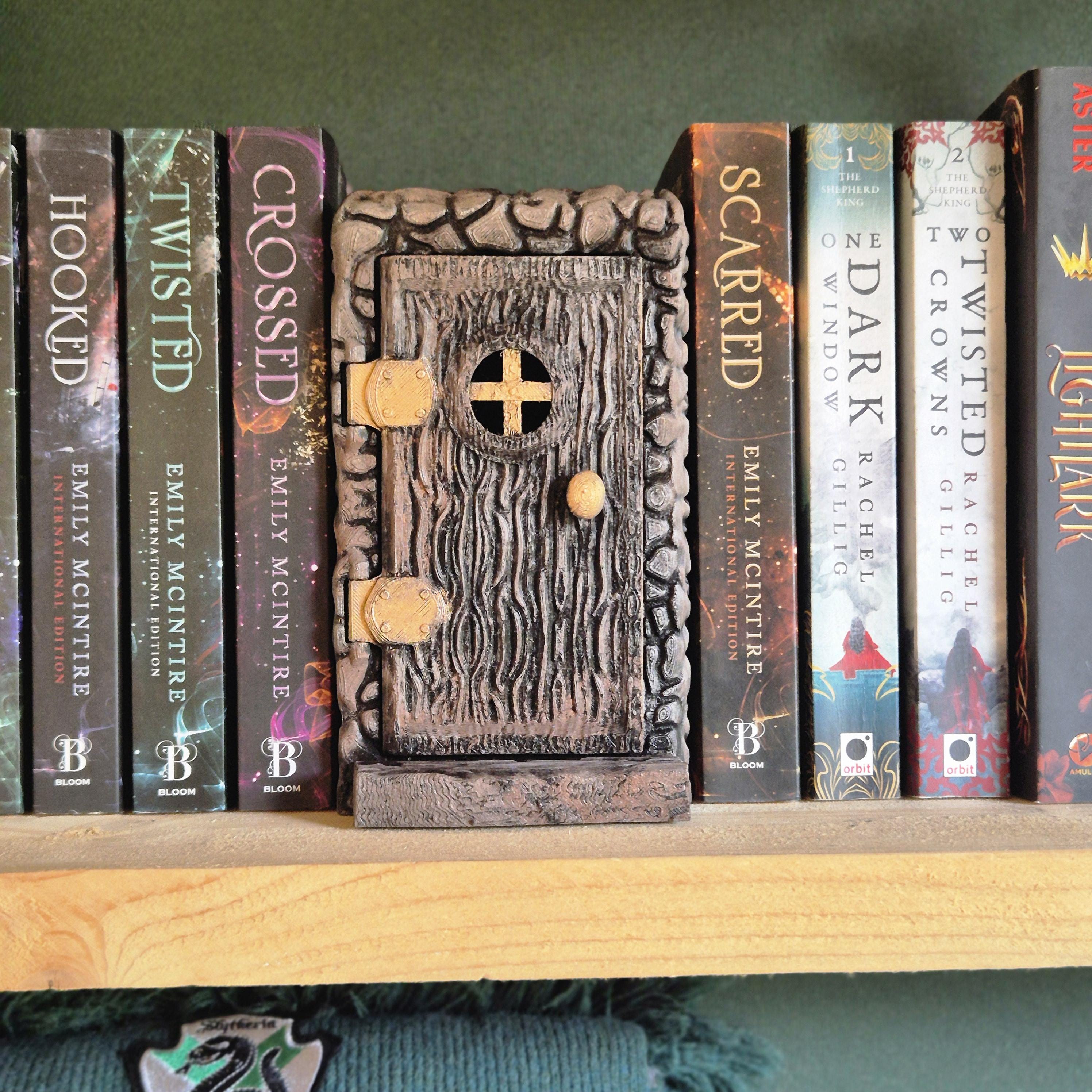 Secret Door Book Nook – Hidden Bookshelf Insert | Fantasy Door with Dragon Surprise | Dark Academia & Gothic Decor