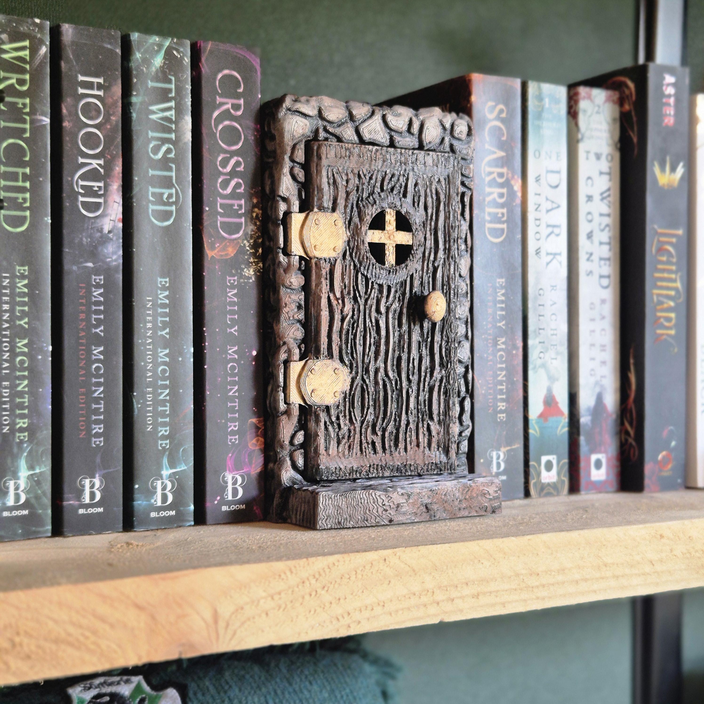 Secret Door Book Nook – Hidden Bookshelf Insert | Fantasy Door with Dragon Surprise | Dark Academia & Gothic Decor
