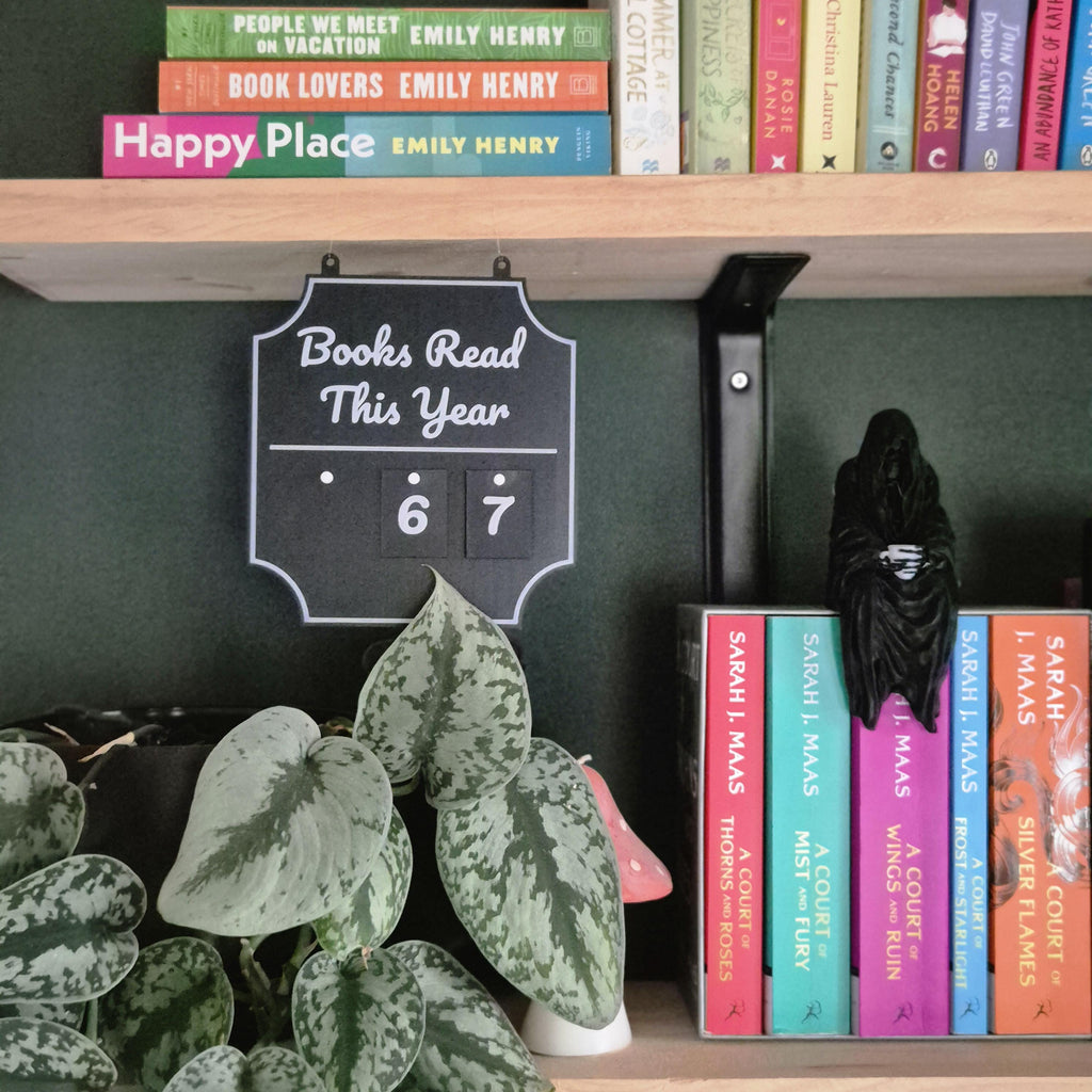 Books Read This Year Tracker – Interchangeable Number Sign for Book Lovers gift for him her