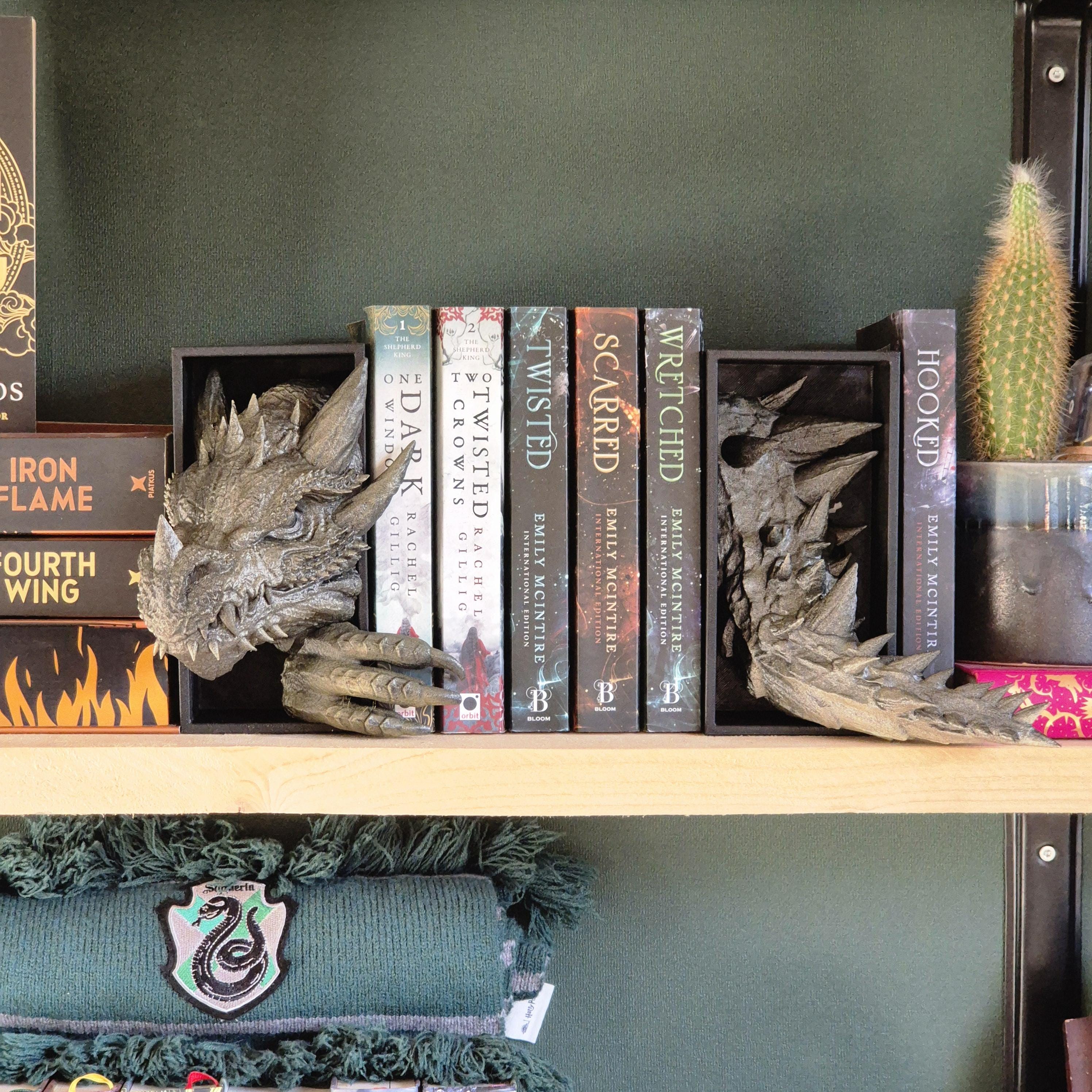 Dragon Head and Tail Book Nook & DnD DM Screen - 2-in-1 Fantasy Set forthwing onyxstorm decor gift
