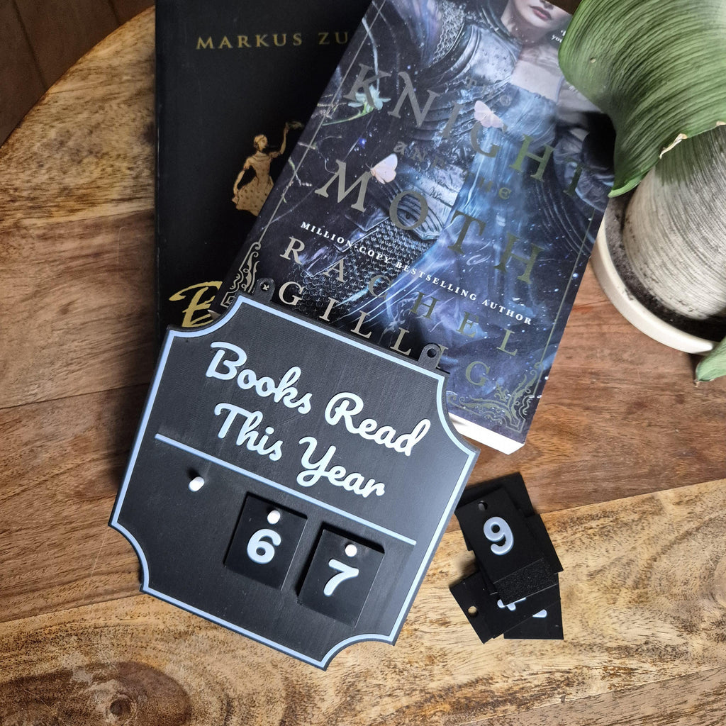 Books Read This Year Tracker – Interchangeable Number Sign for Book Lovers gift for him her