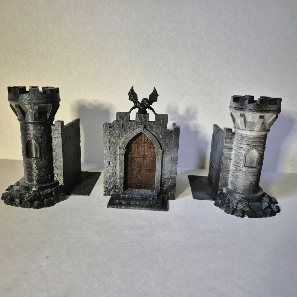 Fantasy Castle book ends & nook - DnD DM screen