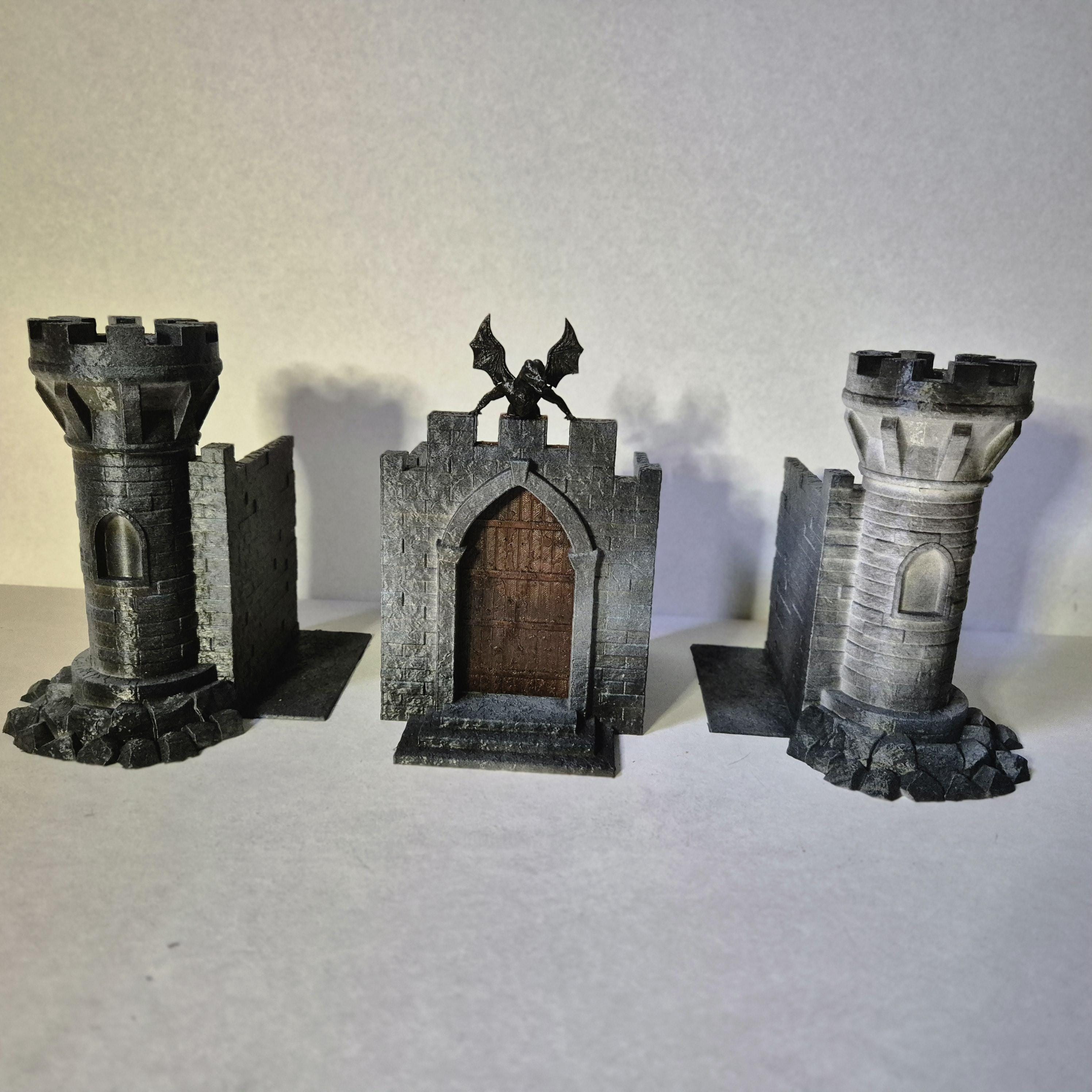 Fantasy Castle book ends & nook - DnD DM screen