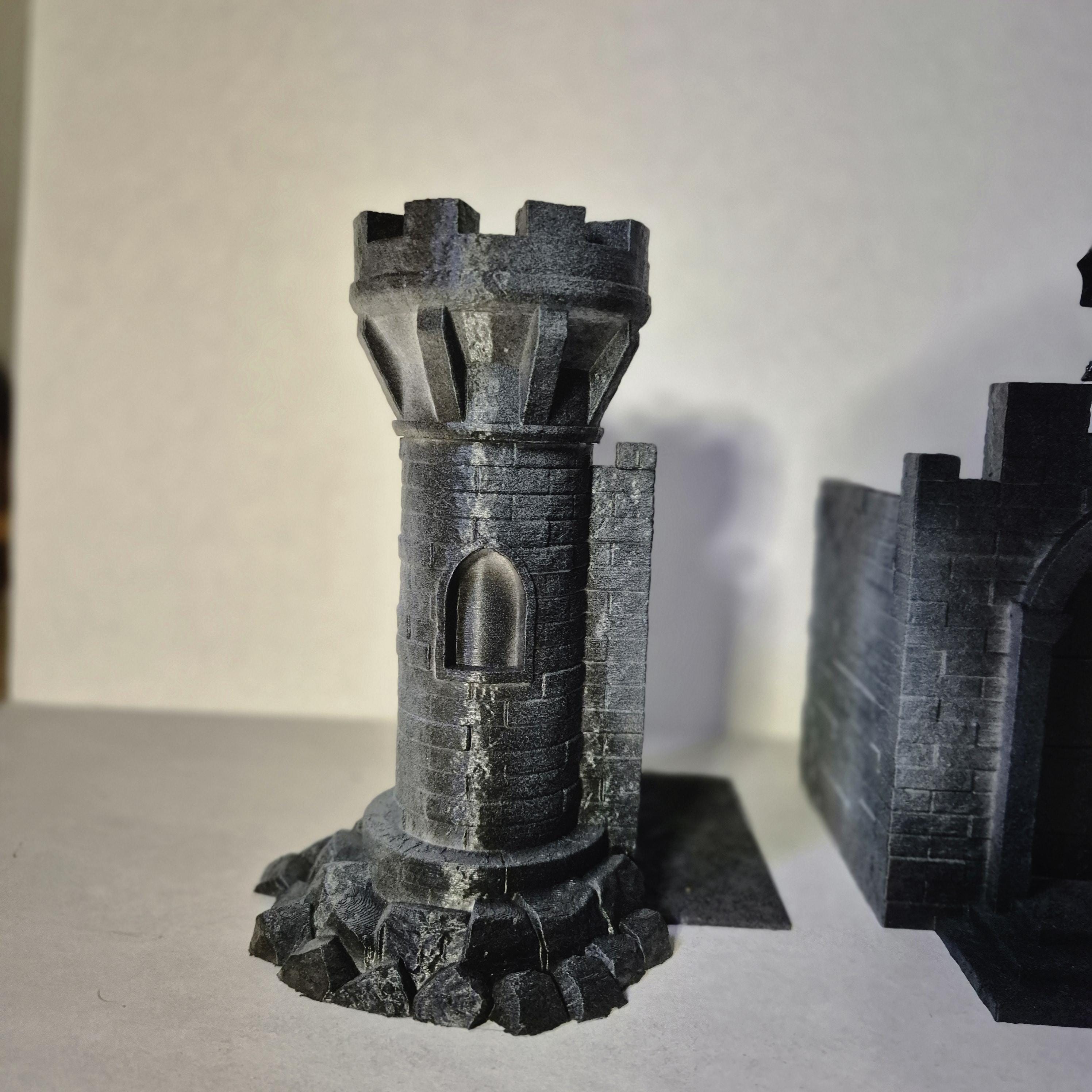 Fantasy Castle book ends & nook - DnD DM screen