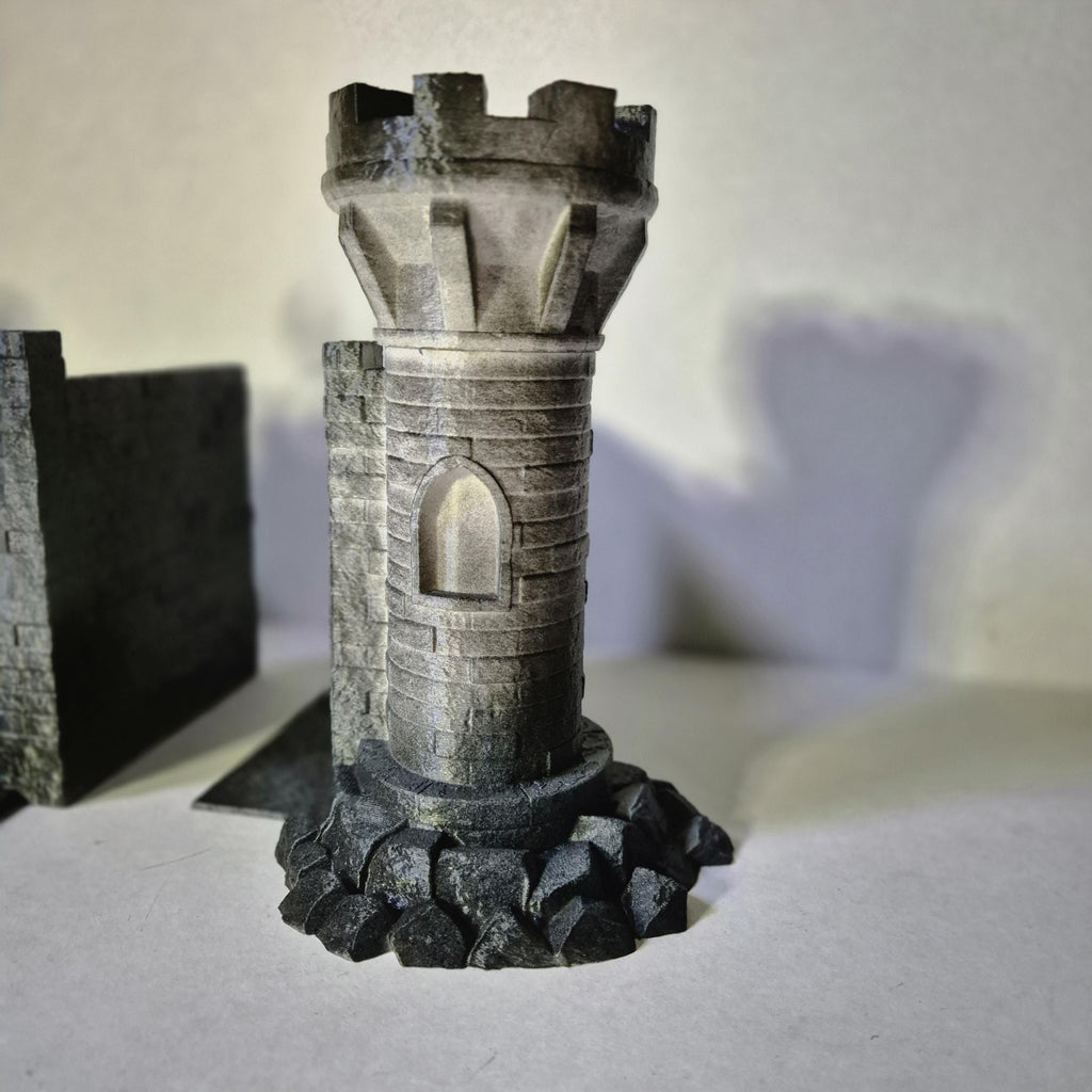 Fantasy Castle book ends & nook - DnD DM screen