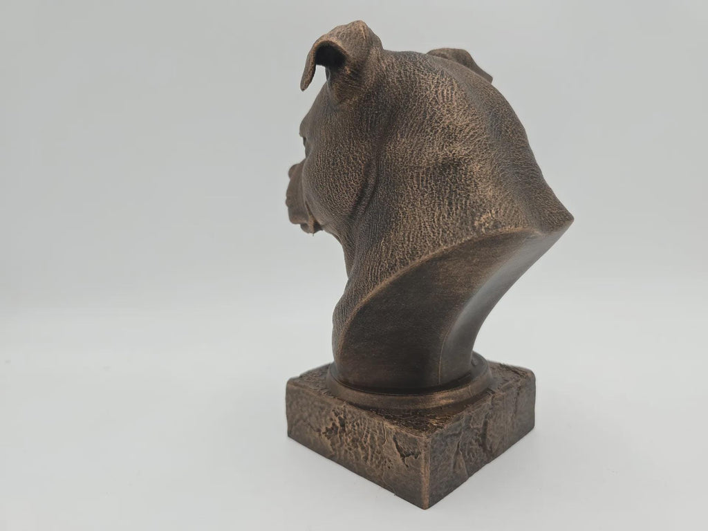 Büste einer Staffordshire-Büste, Hundestatue, handbemalt, Heimdekoration, Hundeliebhaber, Geschenk für ihn oder sie, Ornament