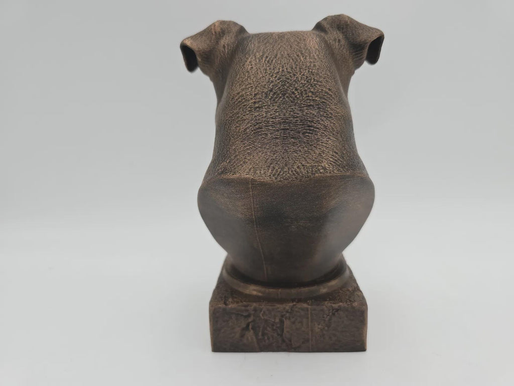 Büste einer Staffordshire-Büste, Hundestatue, handbemalt, Heimdekoration, Hundeliebhaber, Geschenk für ihn oder sie, Ornament