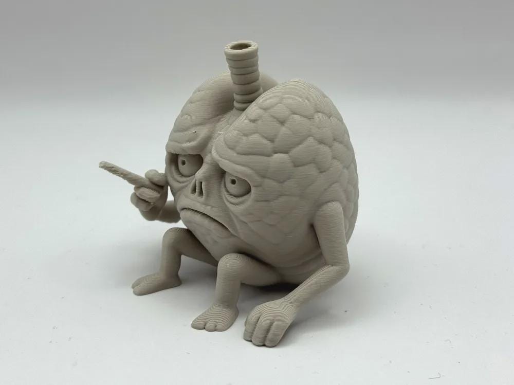 Quit Smoking Gift – Lung Figurine Stop Buddy | Stoptober Motivation Mascot | 3D Printed Anti Smoking Support & Desk Decor