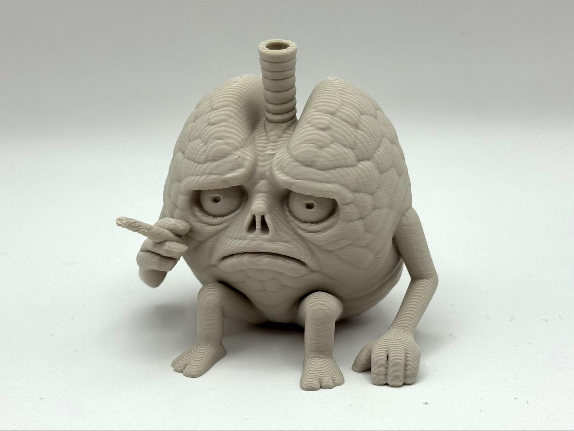 Quit Smoking Gift – Lung Figurine Stop Buddy | Stoptober Motivation Mascot | 3D Printed Anti Smoking Support & Desk Decor