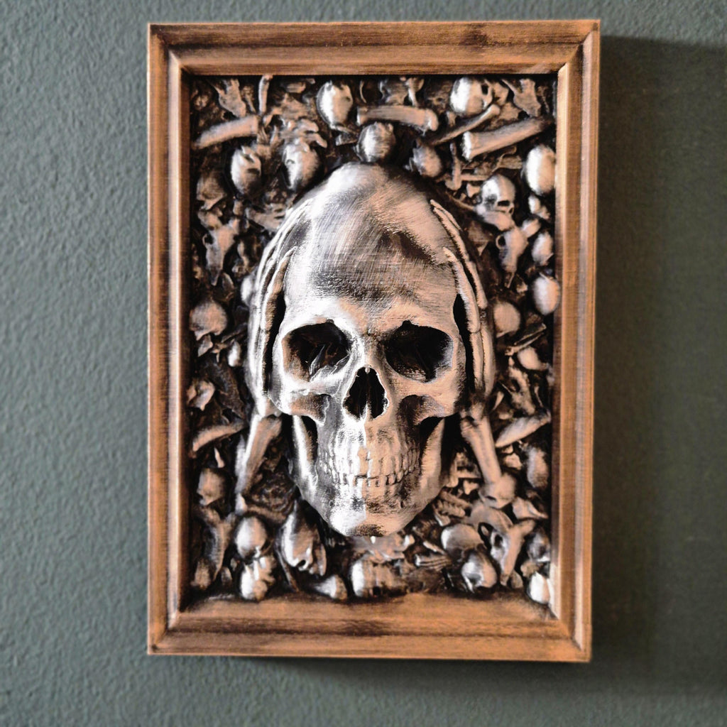 Three Wise Skulls – 3D Printed “See No Evil, Hear No Evil, Speak No Evil” Figurine Set gift for him her for halloween