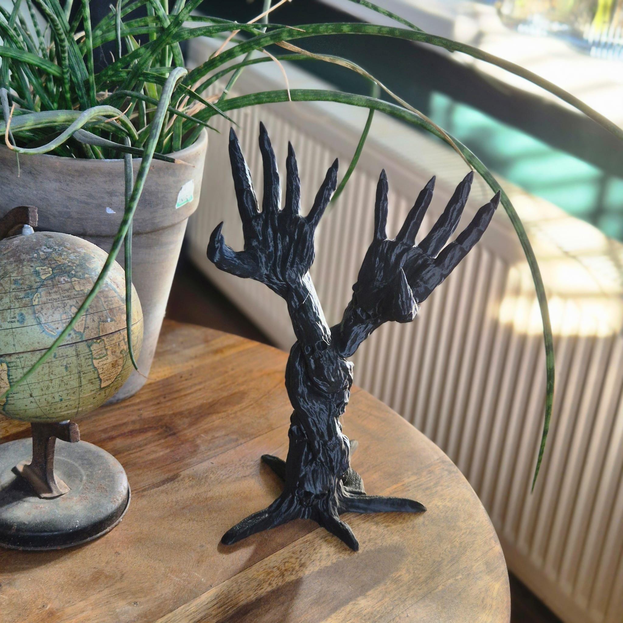 Book holder Death grip - horror fantasy bookshelf decor gift for him gift for her