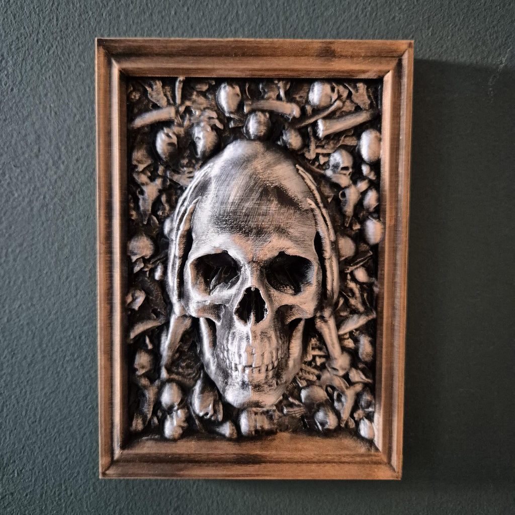 Three Wise Skulls – 3D Printed “See No Evil, Hear No Evil, Speak No Evil” Figurine Set gift for him her for halloween