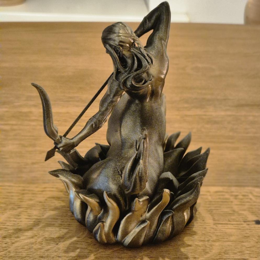 Elegant Sagittarius Zodiac Figurine - Handcrafted Astrology Art - birthday milestone gift