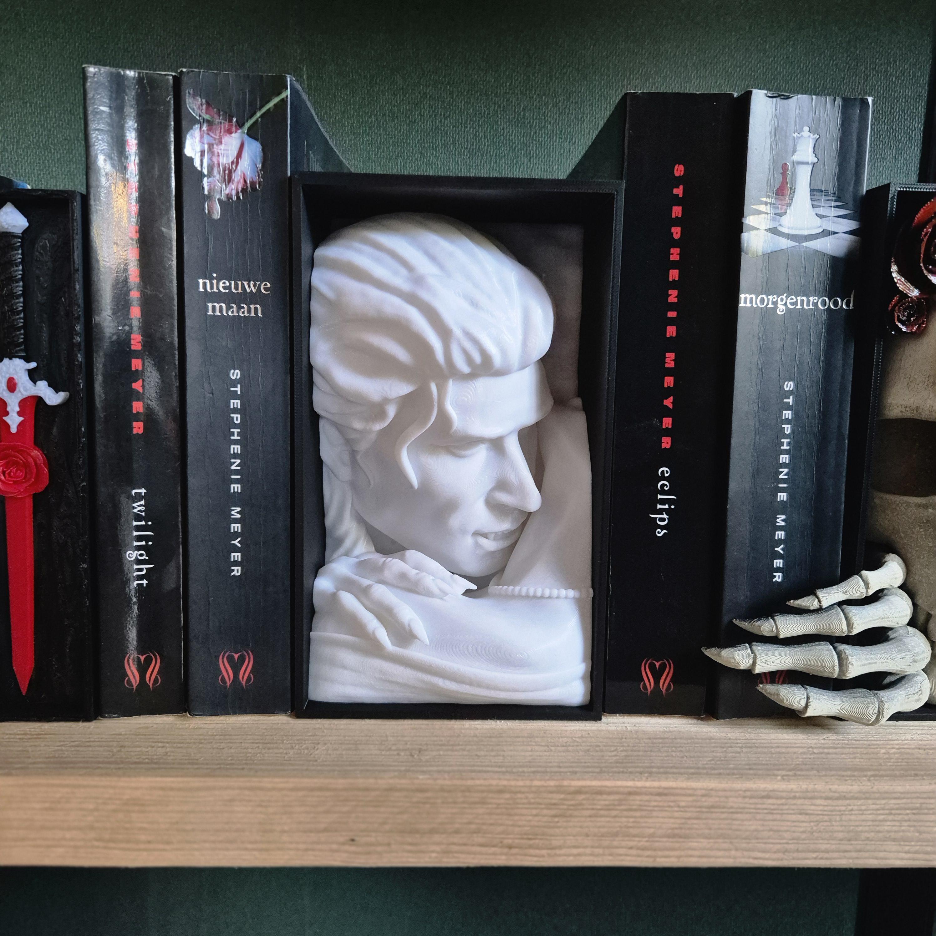 Vampire bite book nook for Horror Fans - bookshelf decor gift for him her