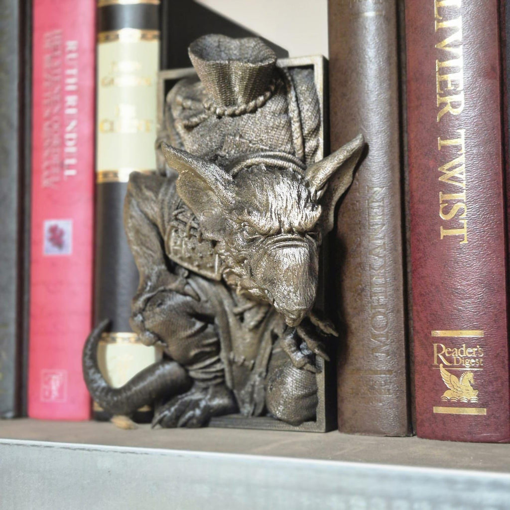 Unique rat Book Nook - 3D Printed bookshelf decor rats animals