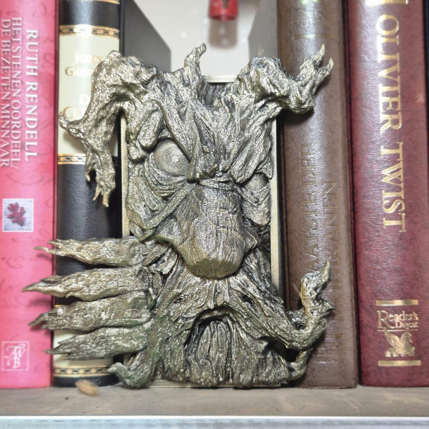 Unique Tree Book Nook - 3D Printed bookshelf decor nature
