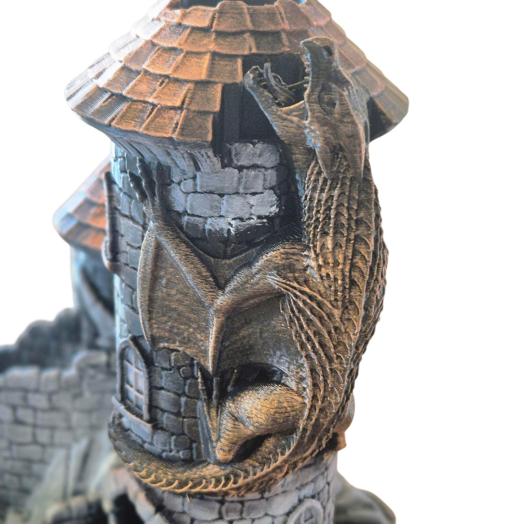 Drache auf Würfelturm - Dungeons &amp; Dragons Zubehör DnD Spiel