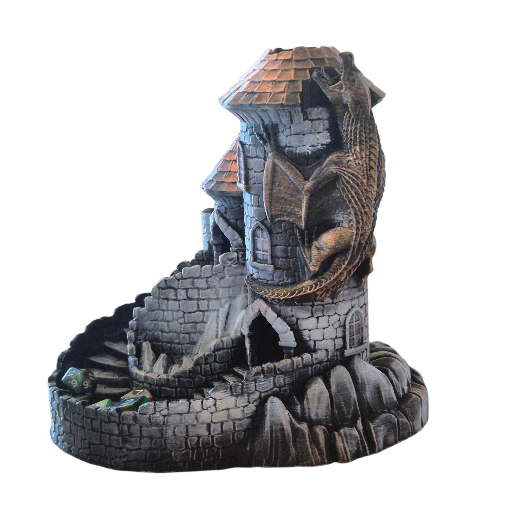Dragon on Dice Tower - Dungeons & Dragons Accessory DnD game