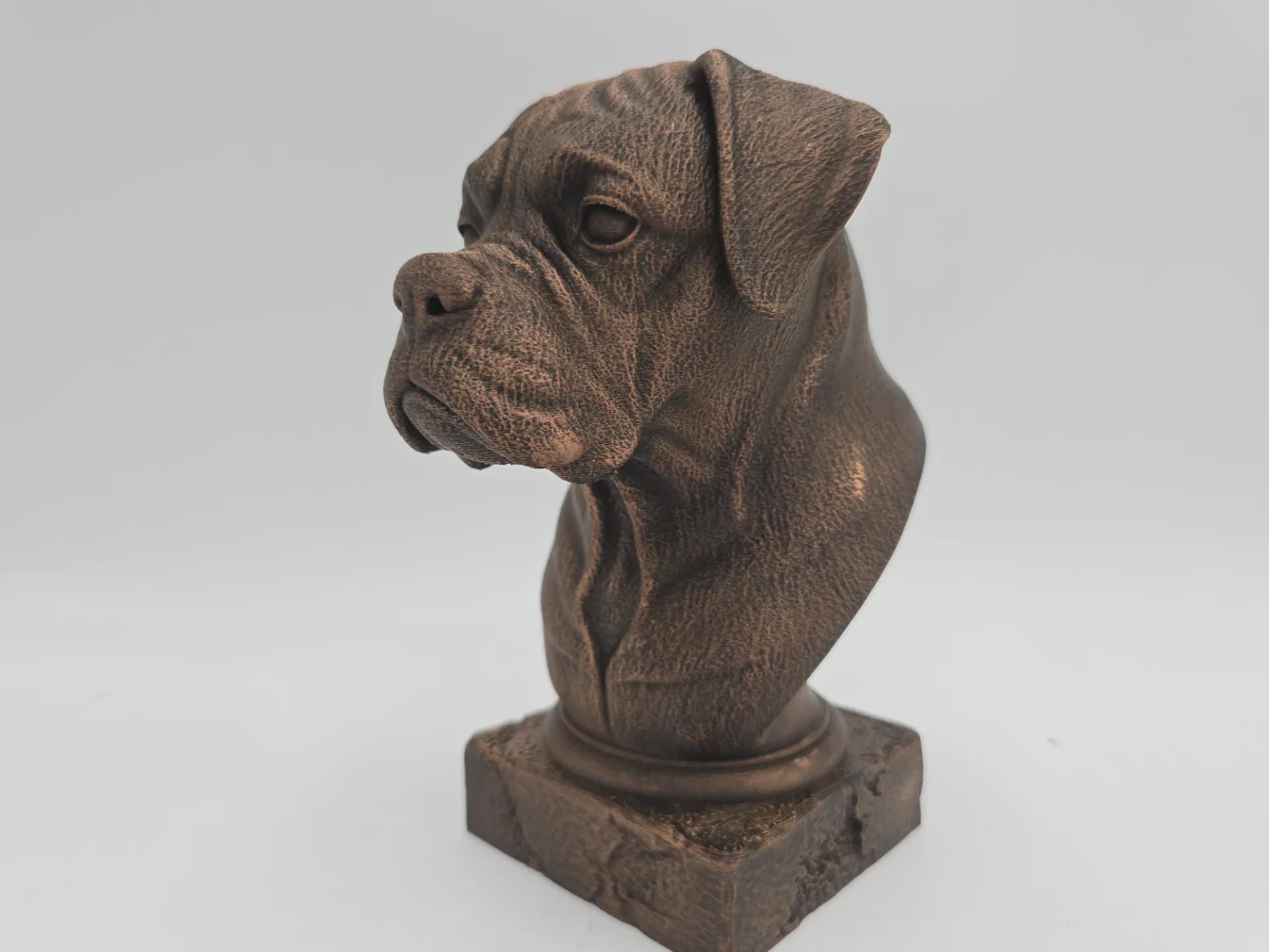 Bust of a Boxer dog statue - home decor dog lover handpainted ornament