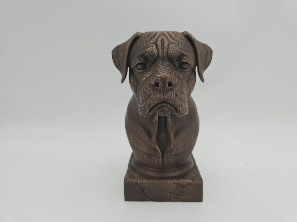 Bust of a Boxer dog statue - home decor dog lover handpainted ornament